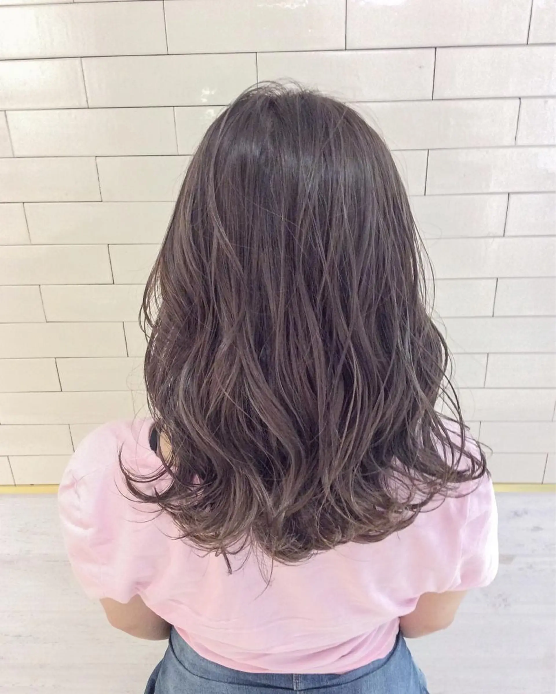 セミロング カラー レイヤーカット× 髪質改善たもりのヘアスタイル