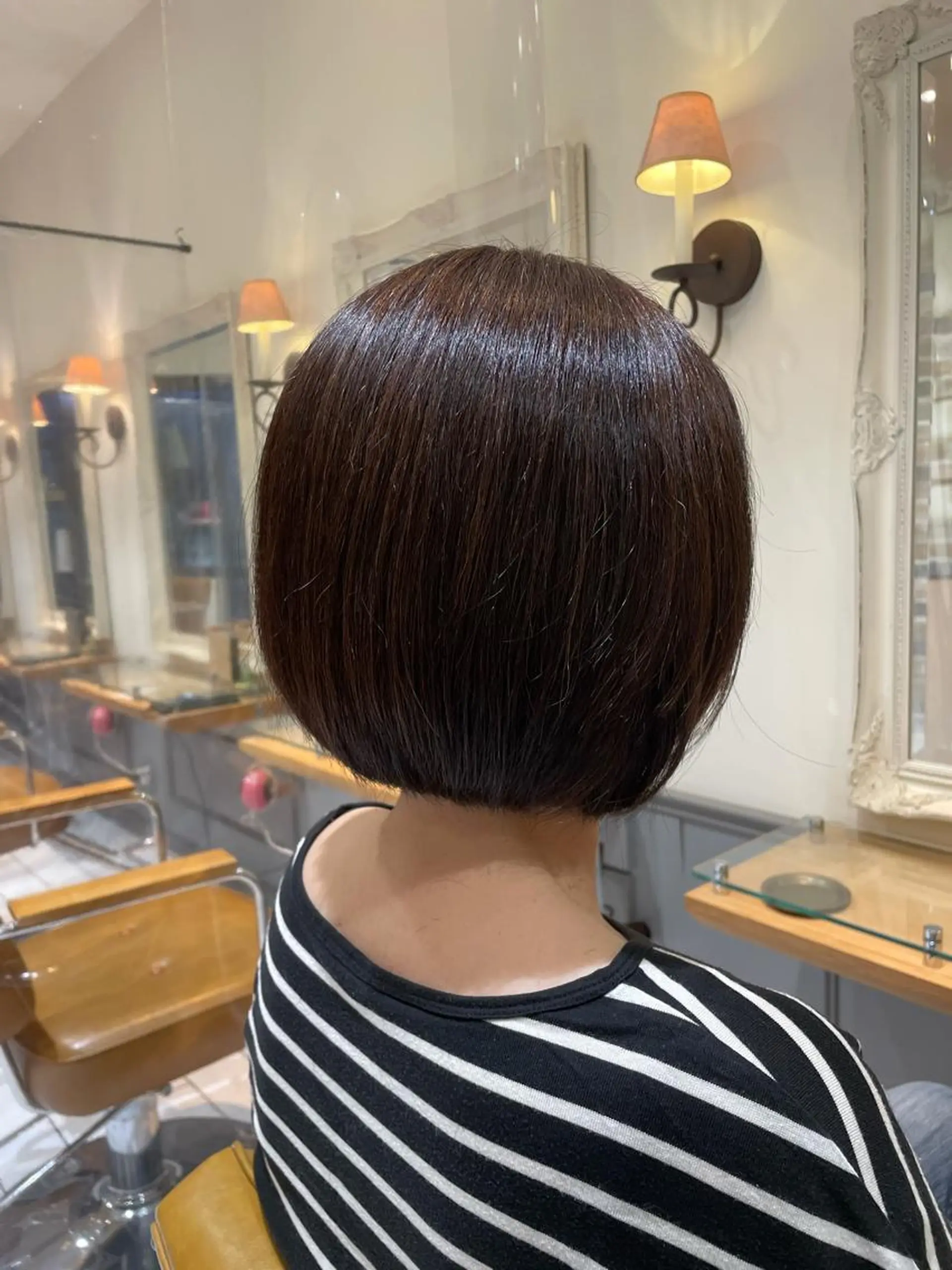 ミディアム カット ヘアカラー トリートメント 鈴木弥月/大人ボブ× 透明感カラーのヘアスタイル