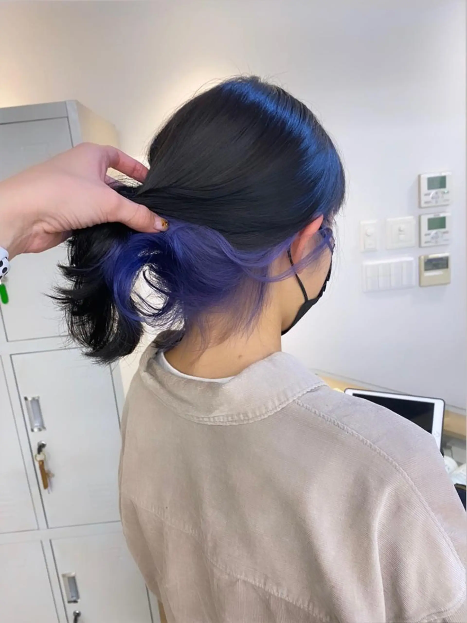 ミディアム カラー パーマ ヘアアレンジ メンズ キッズ ネイル マツエク・マツパ アイブロウ 暖色系/透明感 治野心のヘアスタイル