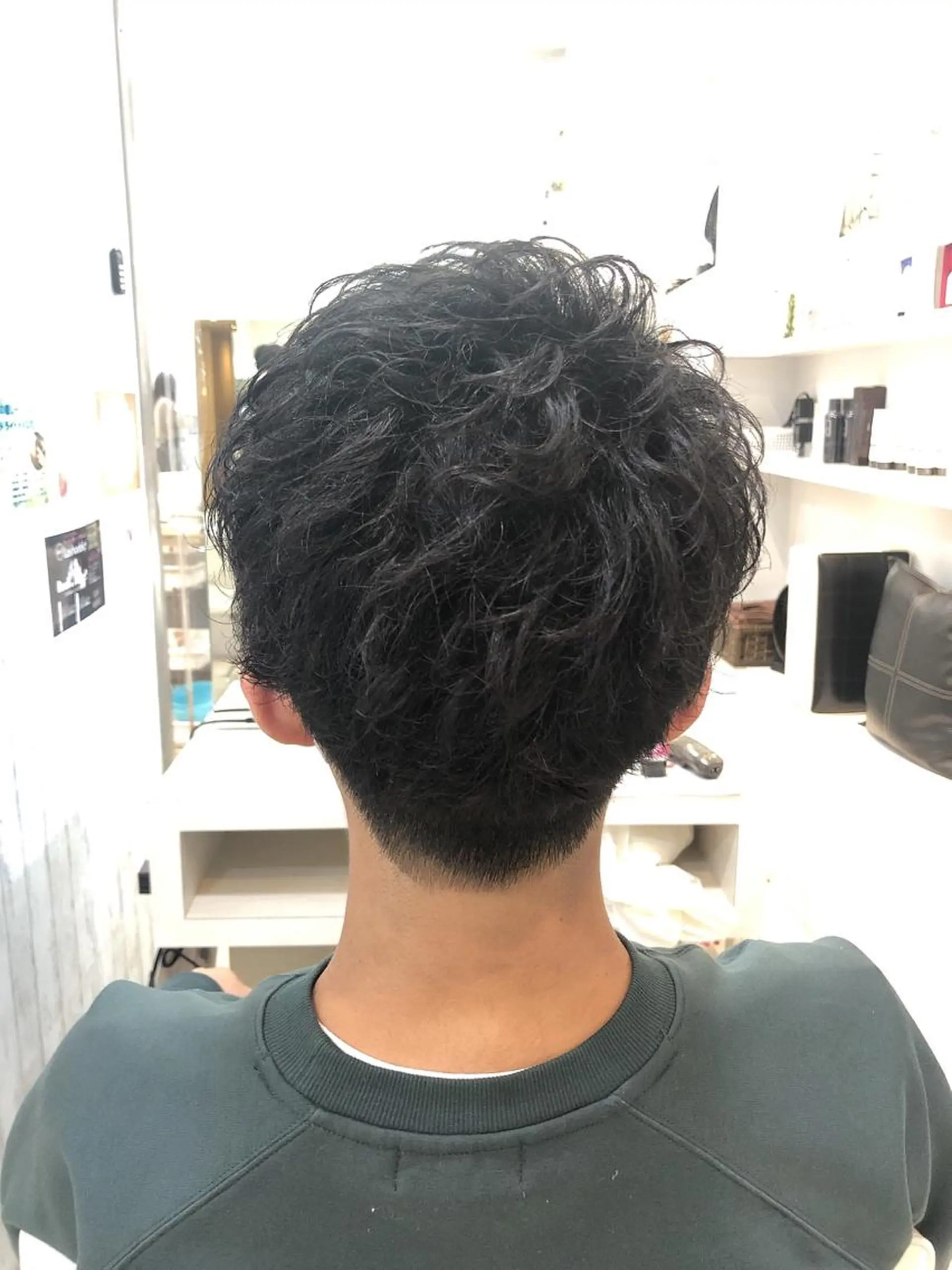 ショート パーマ メンズ 髪質改善× ハイライト溝江のヘアスタイル