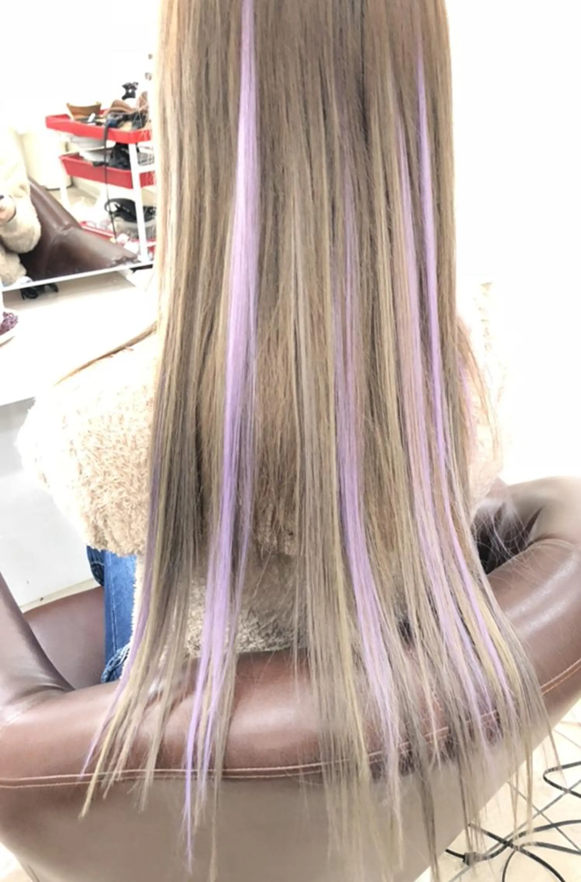 ロング カラー シールエクステ エクステ エクステ 🐥こ ま🐥のヘアスタイル