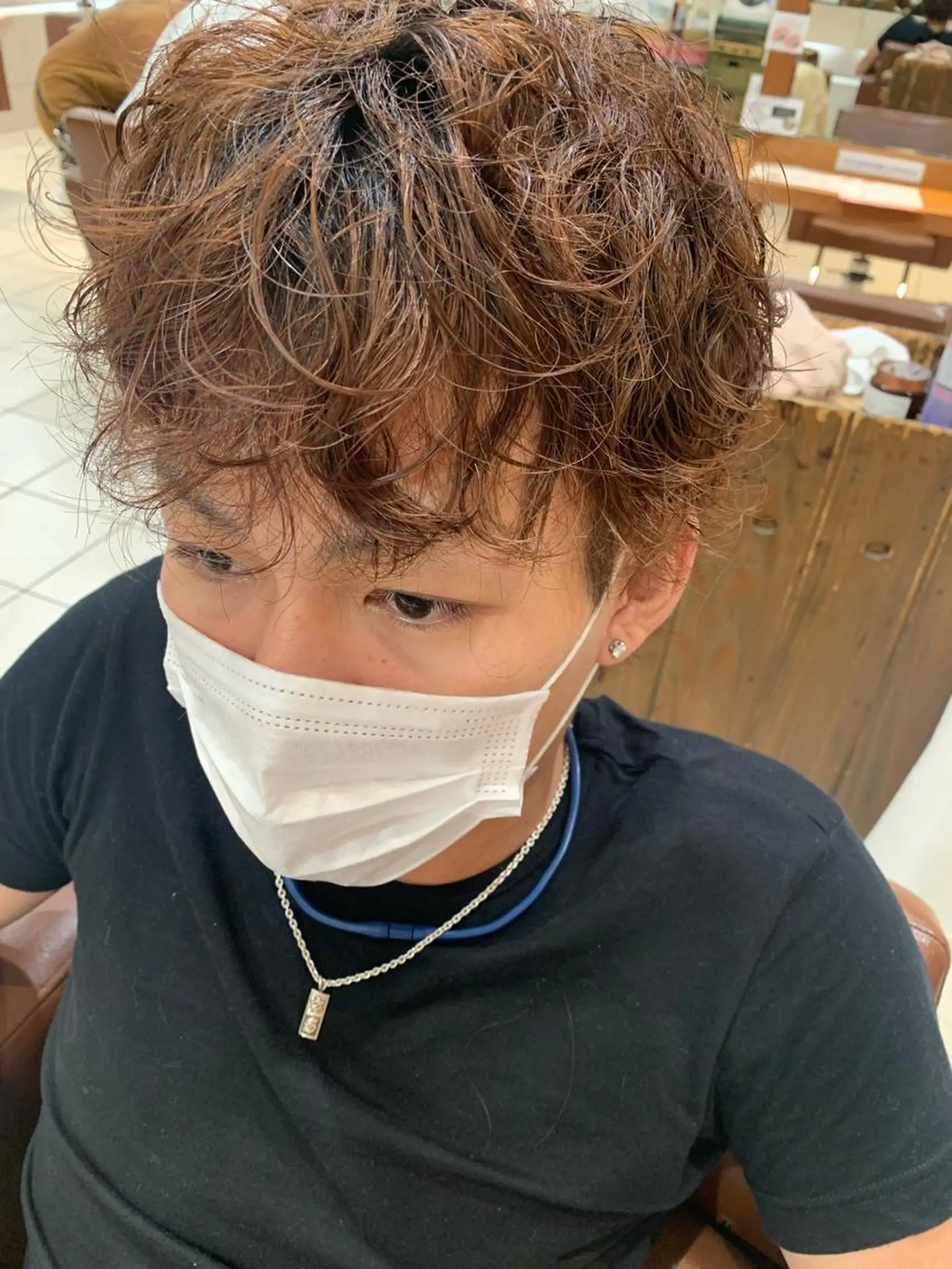 カラー パーマ メンズ ハイトーンカラー🩵 耳ツボジュエリー👂のその他イメージ