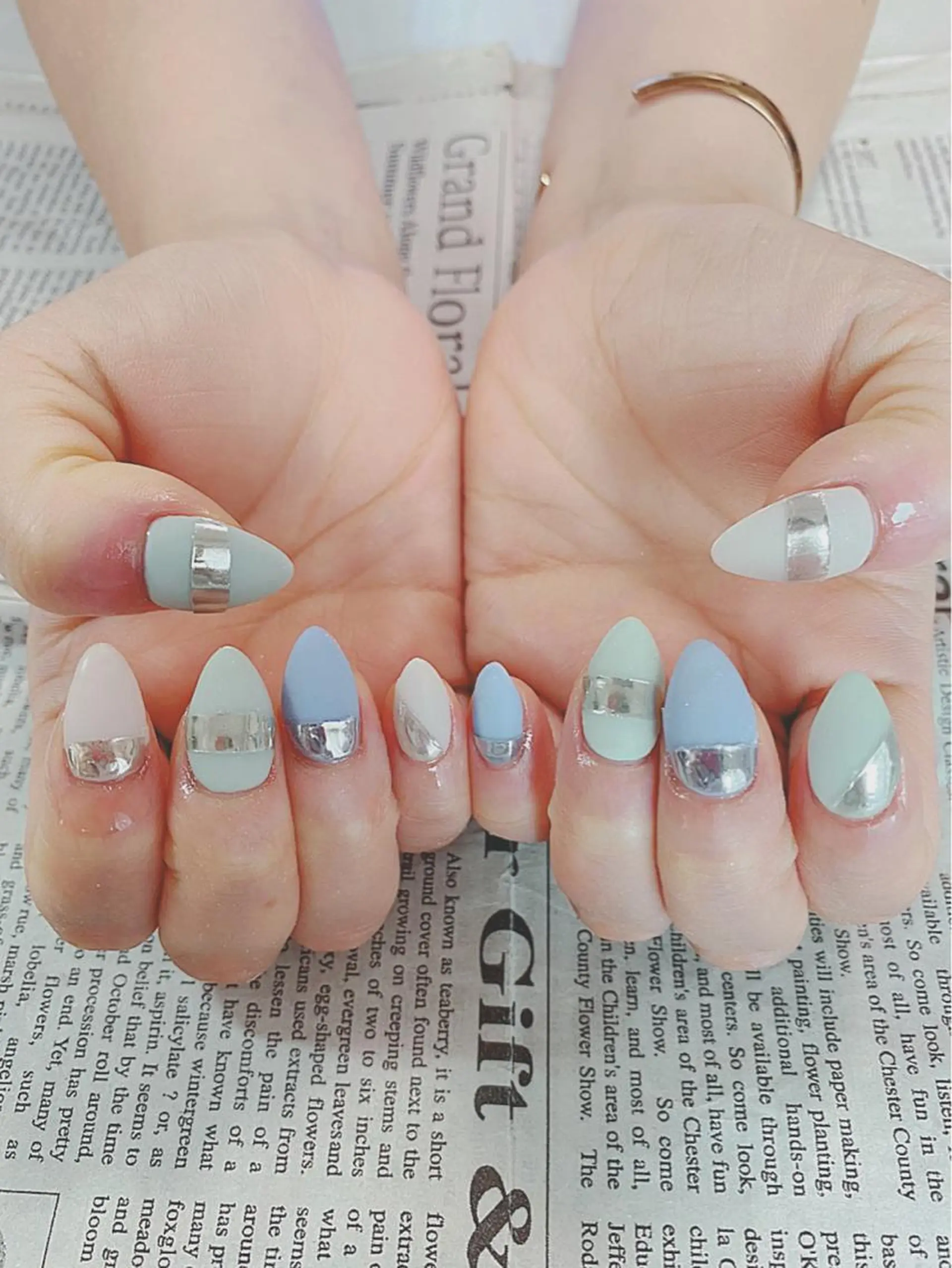 ネイル マットネイル ミラーネイル ハンドネイル ハンドケア 森山 舞のネイルデザイン