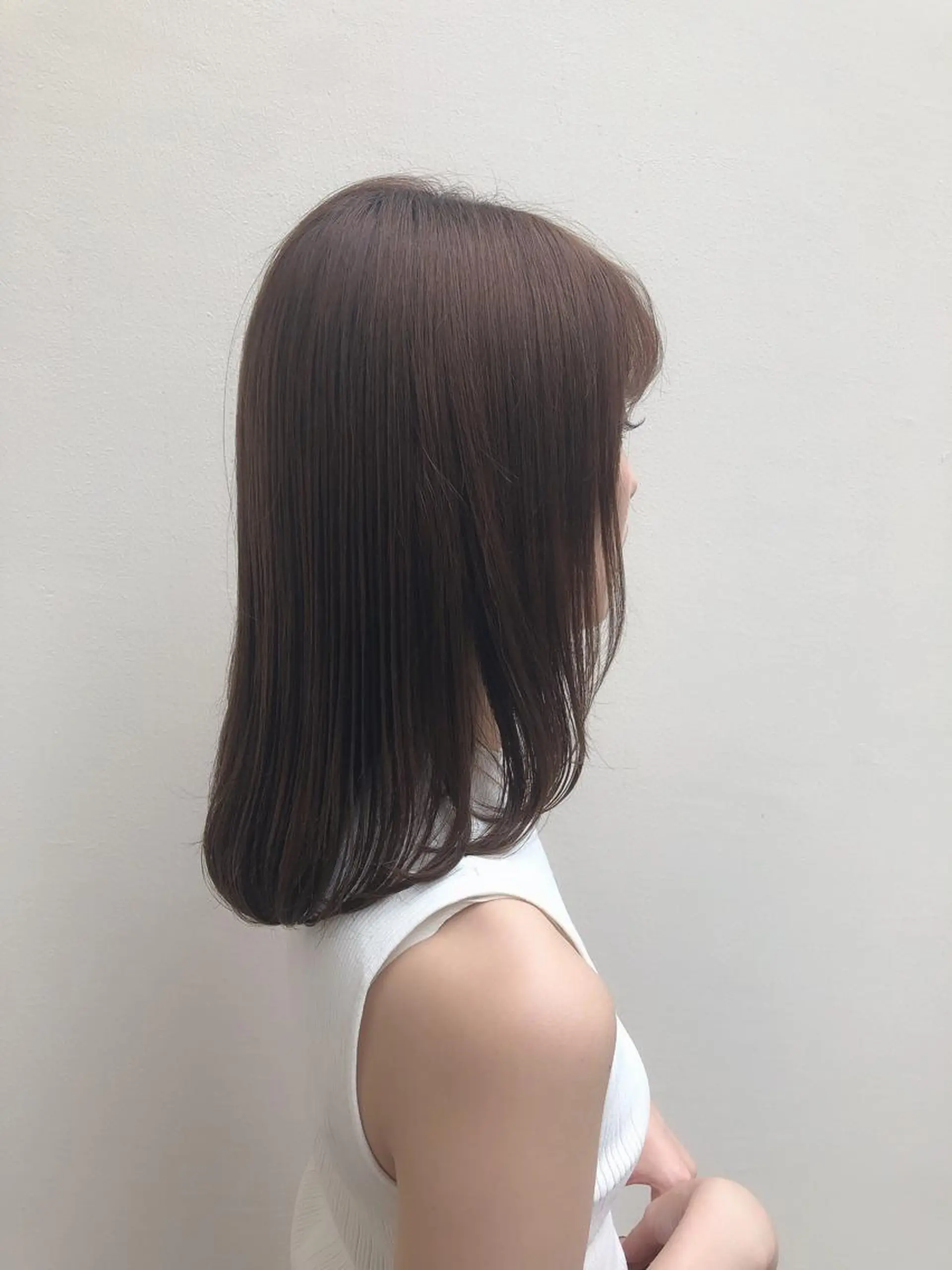 ミディアム カラー パーマ ヘアアレンジ 美髪矯正 Rioのヘアスタイル