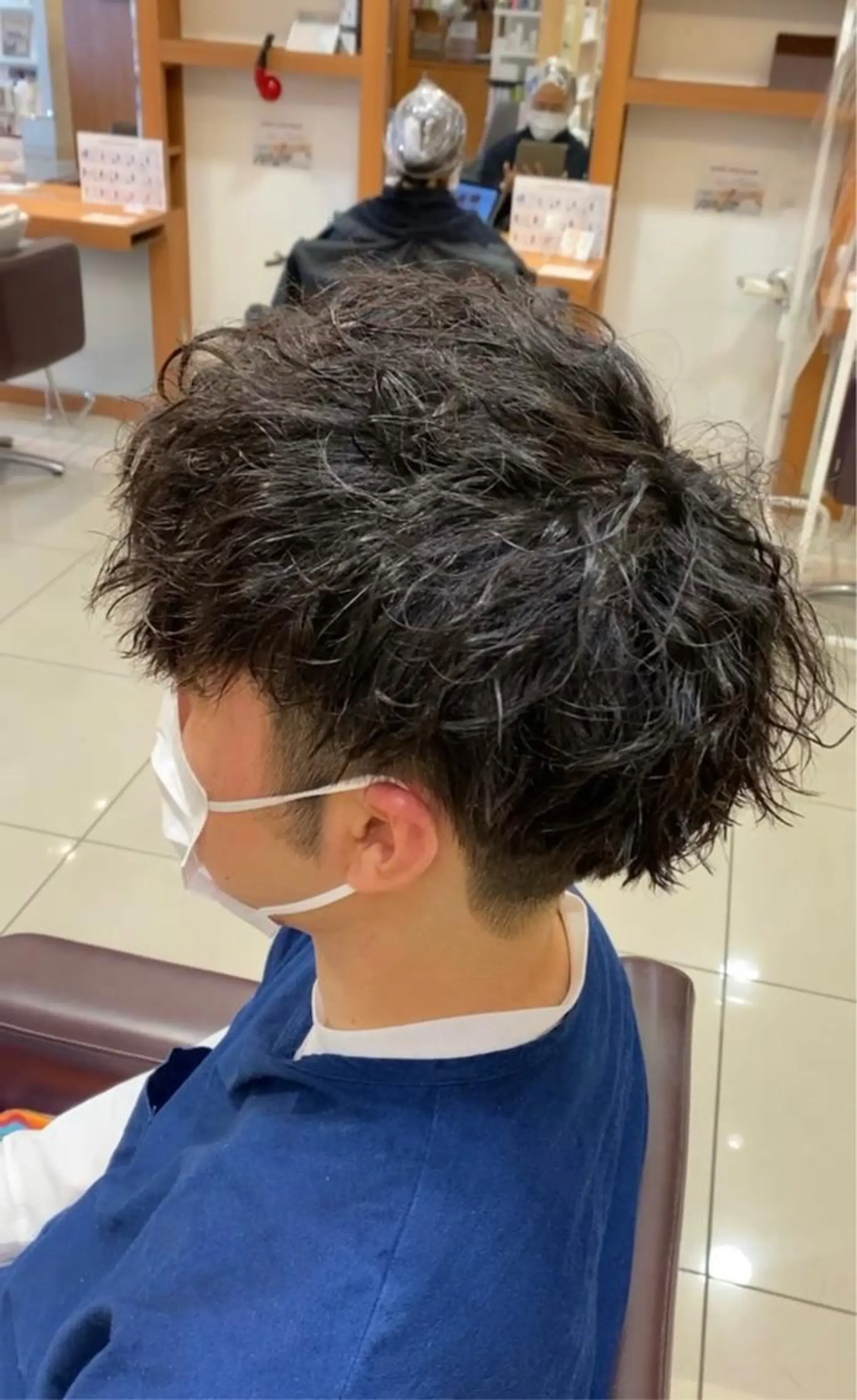 メンズ ミルクティーベージュ 山本勝志のヘアスタイル