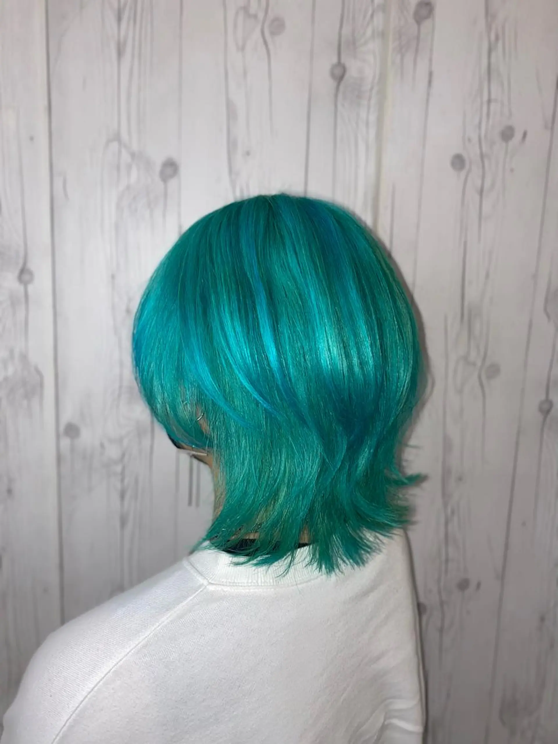 ミディアム ゆぴ☾‪/推しカラー /ハイトーンのヘアスタイル