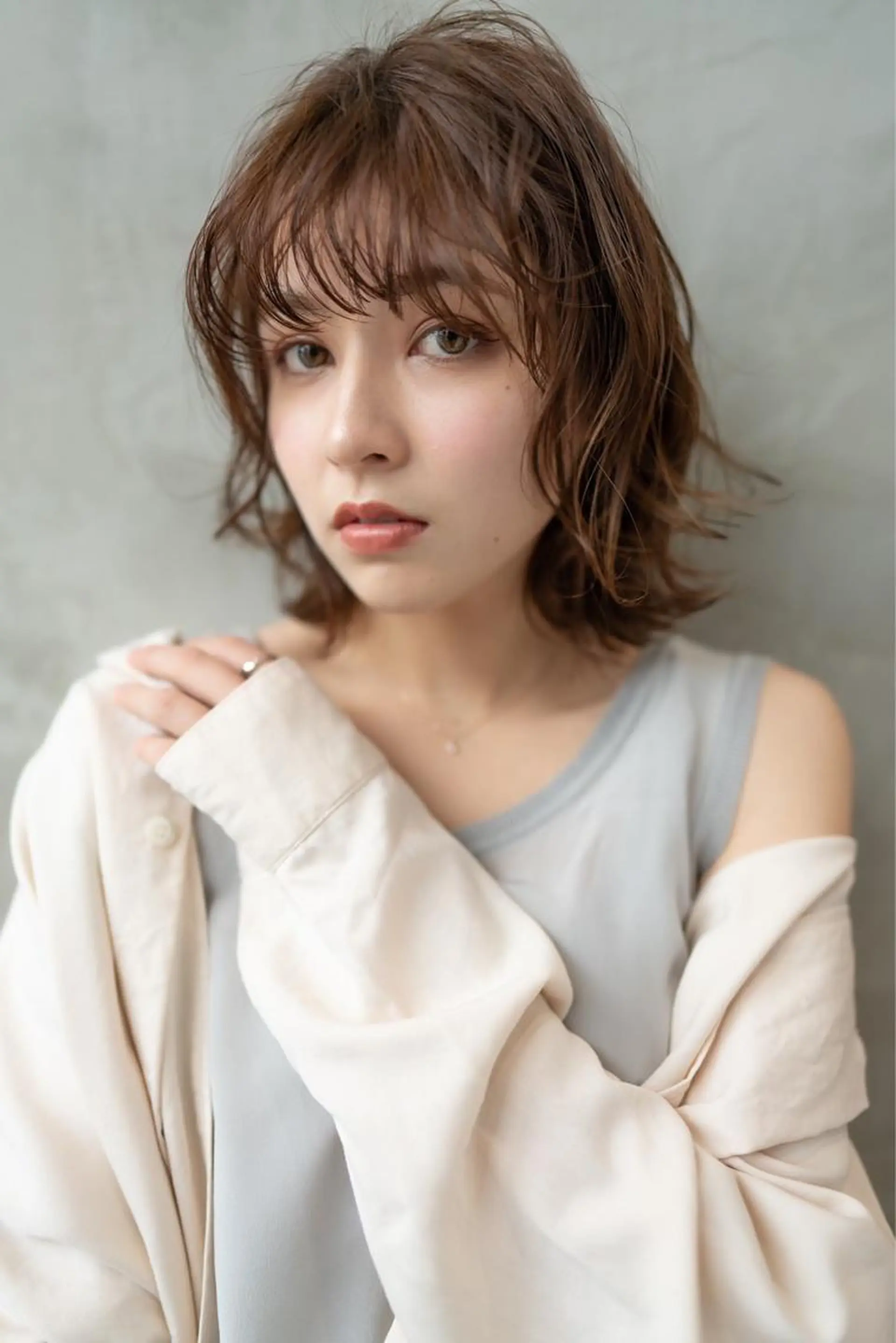 ミディアム ヘアカラー トリートメント 顔周りcut・ご相談 ＝新宿しずく🇰🇷のヘアスタイル