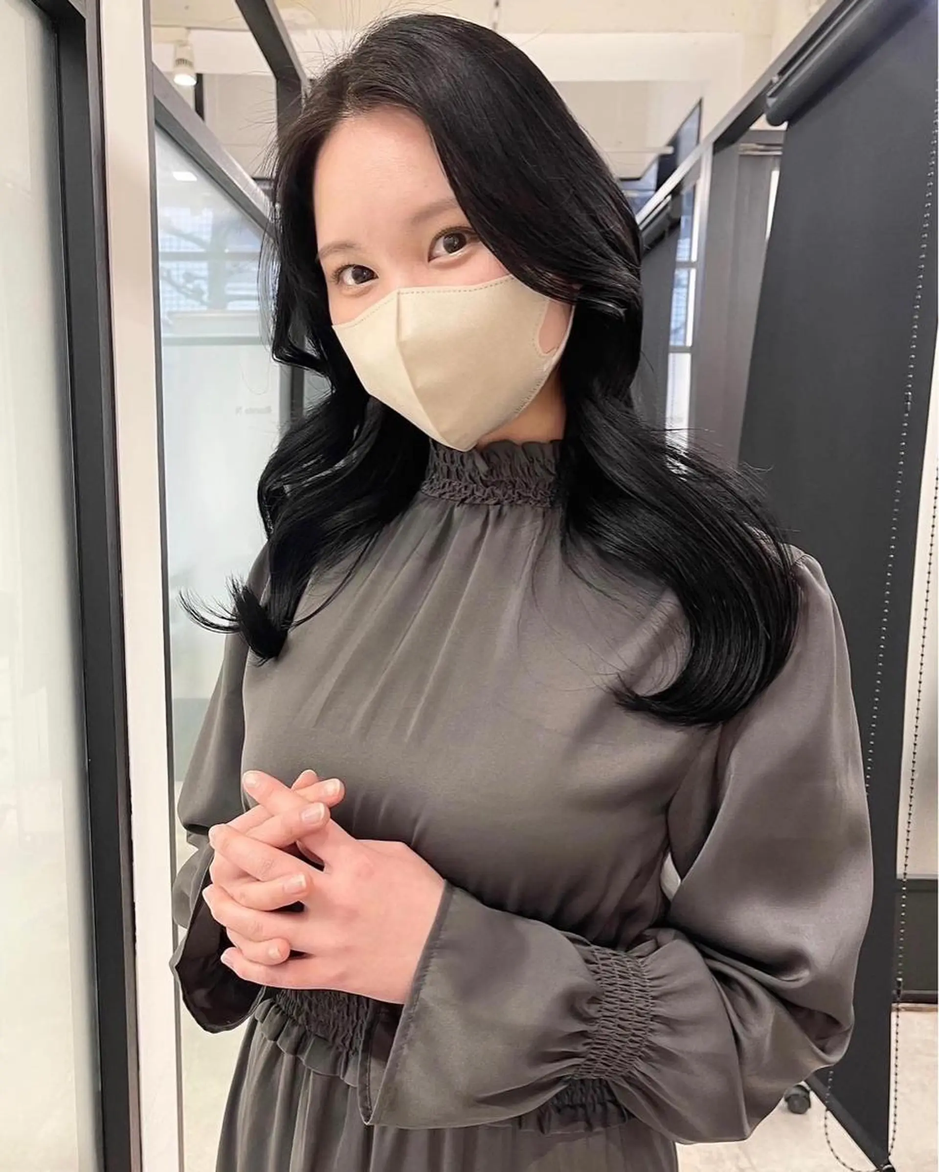 ロング 韓国風ヘア レイヤーカット カット ヘアカラー トリートメント 韓国レイヤーカット 髪質改善▫️水野有真のヘアスタイル