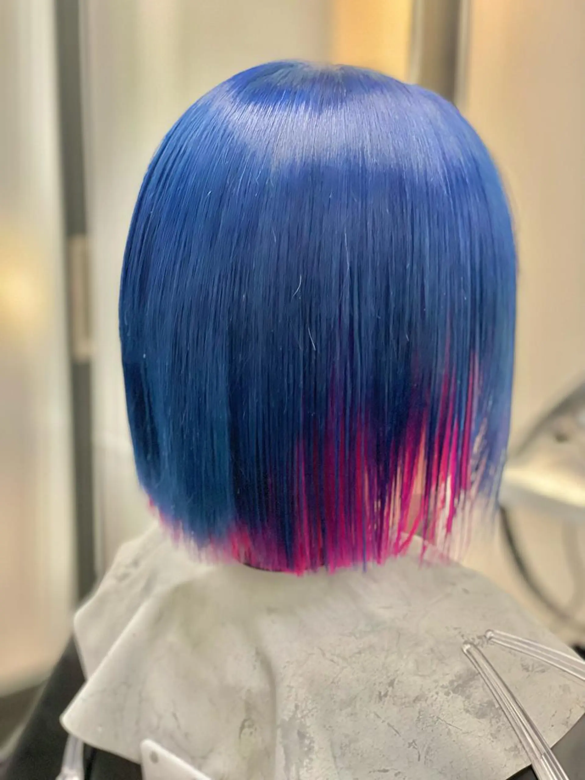 ショート カラー ヘアアレンジ ショートボブ ブリーチ ブルーカラー ケアブリーチ ダブルカラー ヘアカラー トリートメント 髪質改善×ハイトーン 中田啄也のヘアスタイル