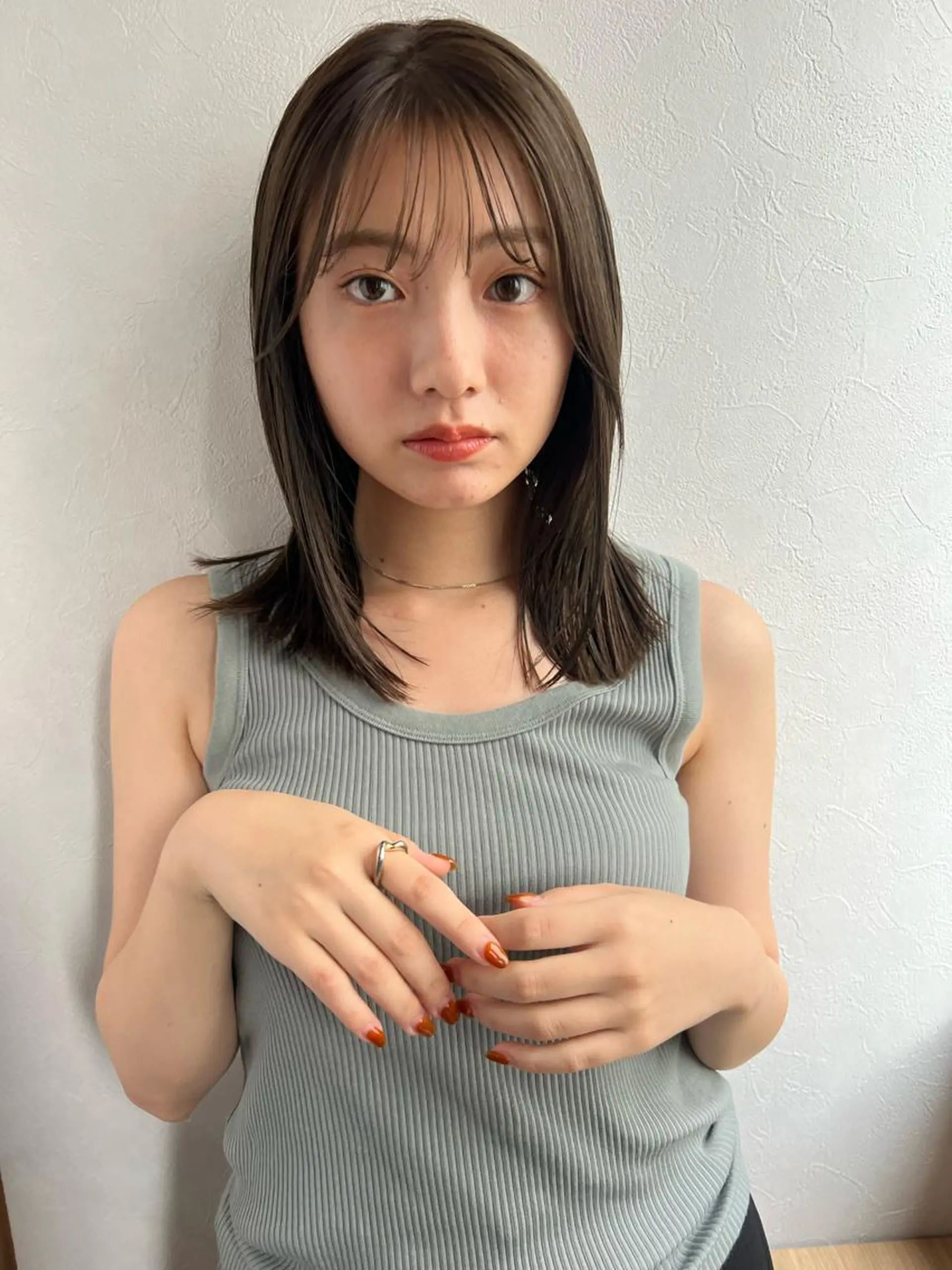 ミディアム カラー ハッシュカット/ MAYAのヘアスタイル