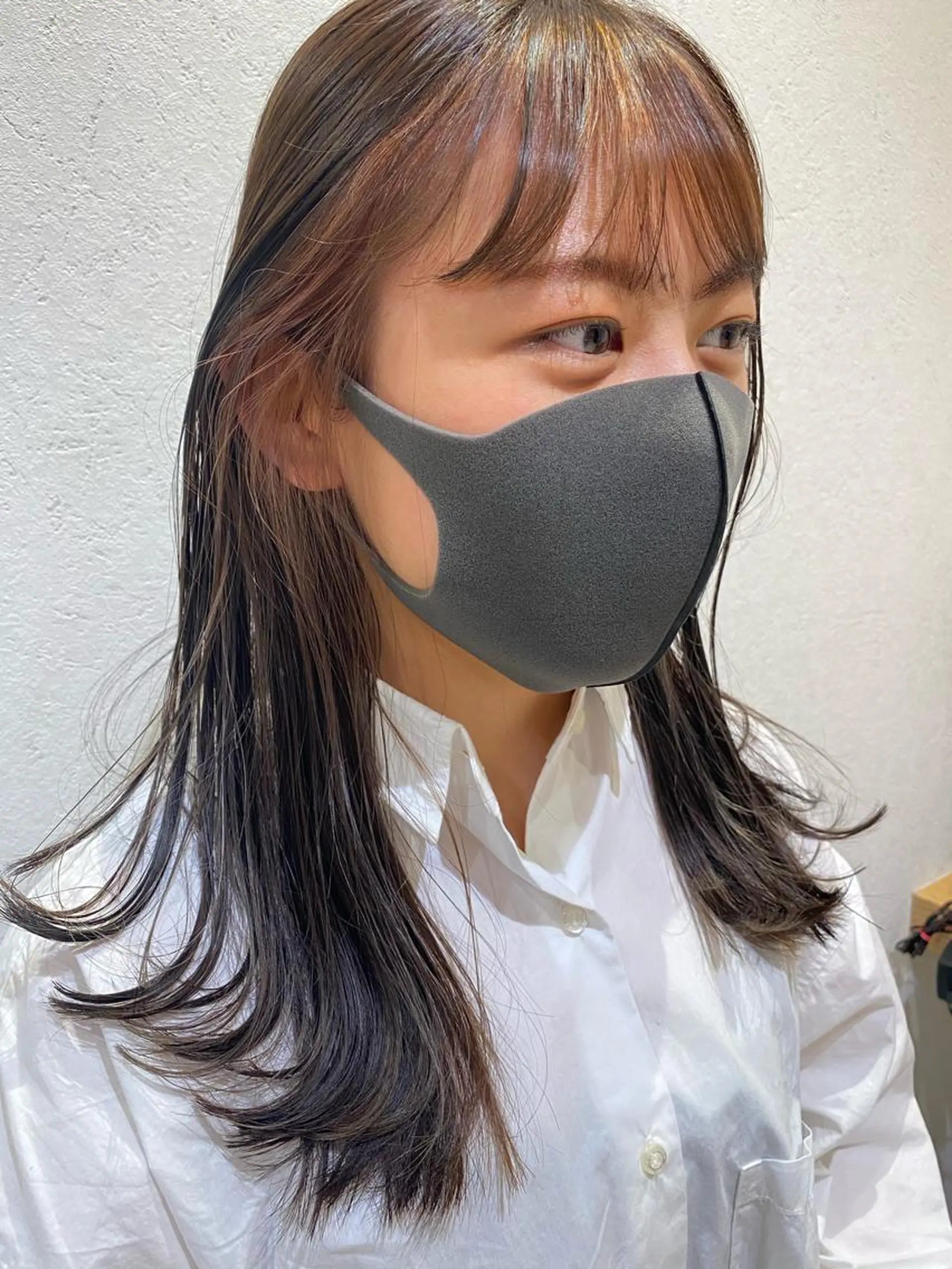 セミロング カラー ヘアアレンジ ミストバング  フェイスフレーミング ヘアカラー トリートメント ヘッドスパ パーマ指名No1 /namiのヘアスタイル