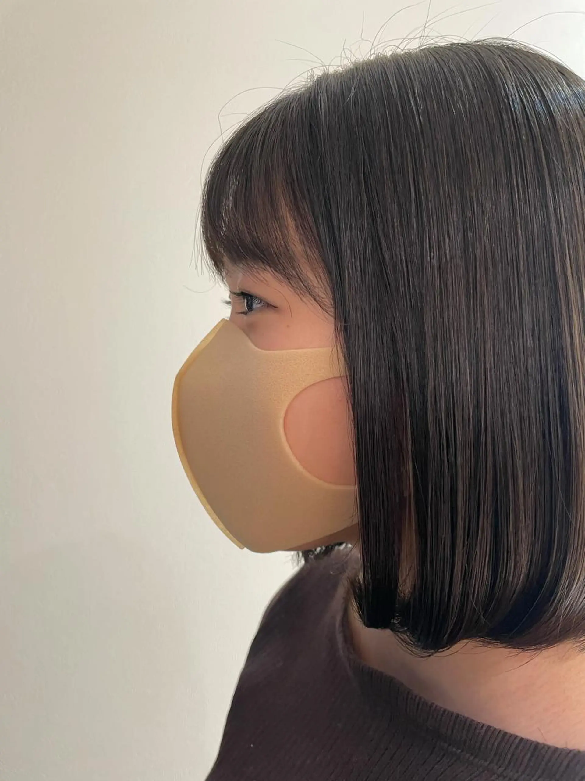 ミディアム パーマ カット 縮毛矯正 福島成美/髪質改善 縮毛矯正/カラーのヘアスタイル