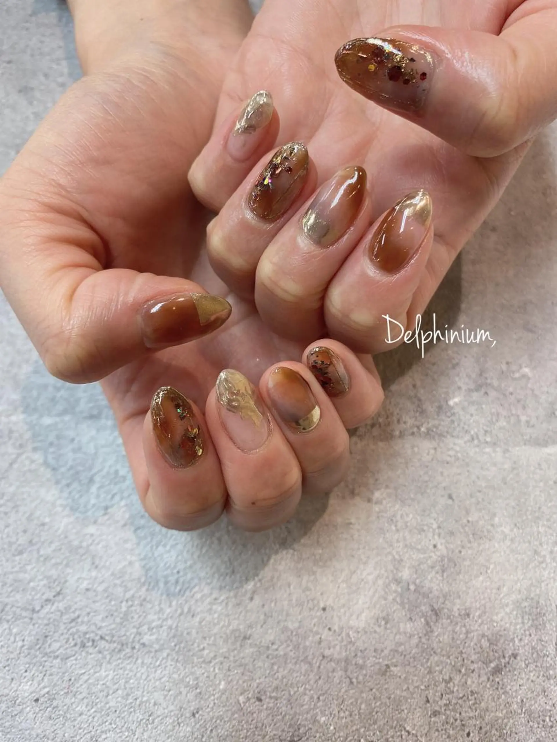 ネイル ミラーネイル ハンドネイル 岡本 友恵のネイルデザイン