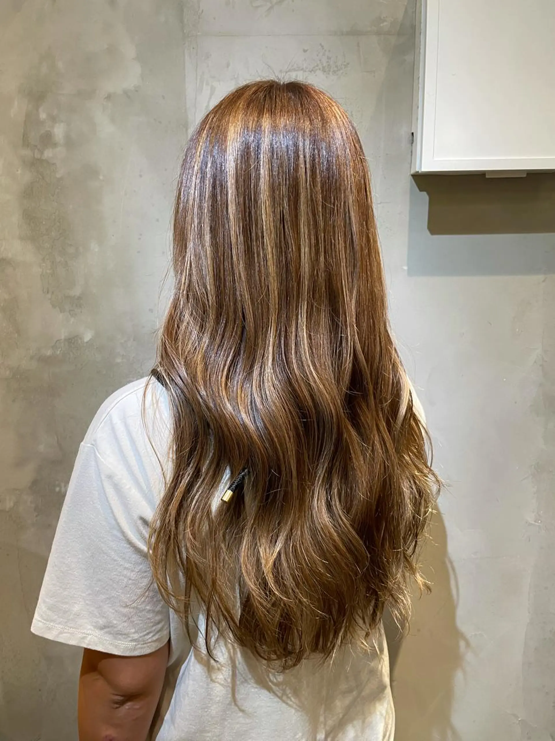 ロング ハイライト ヘアカラー トリートメント HAVANA MIZUKIのヘアスタイル