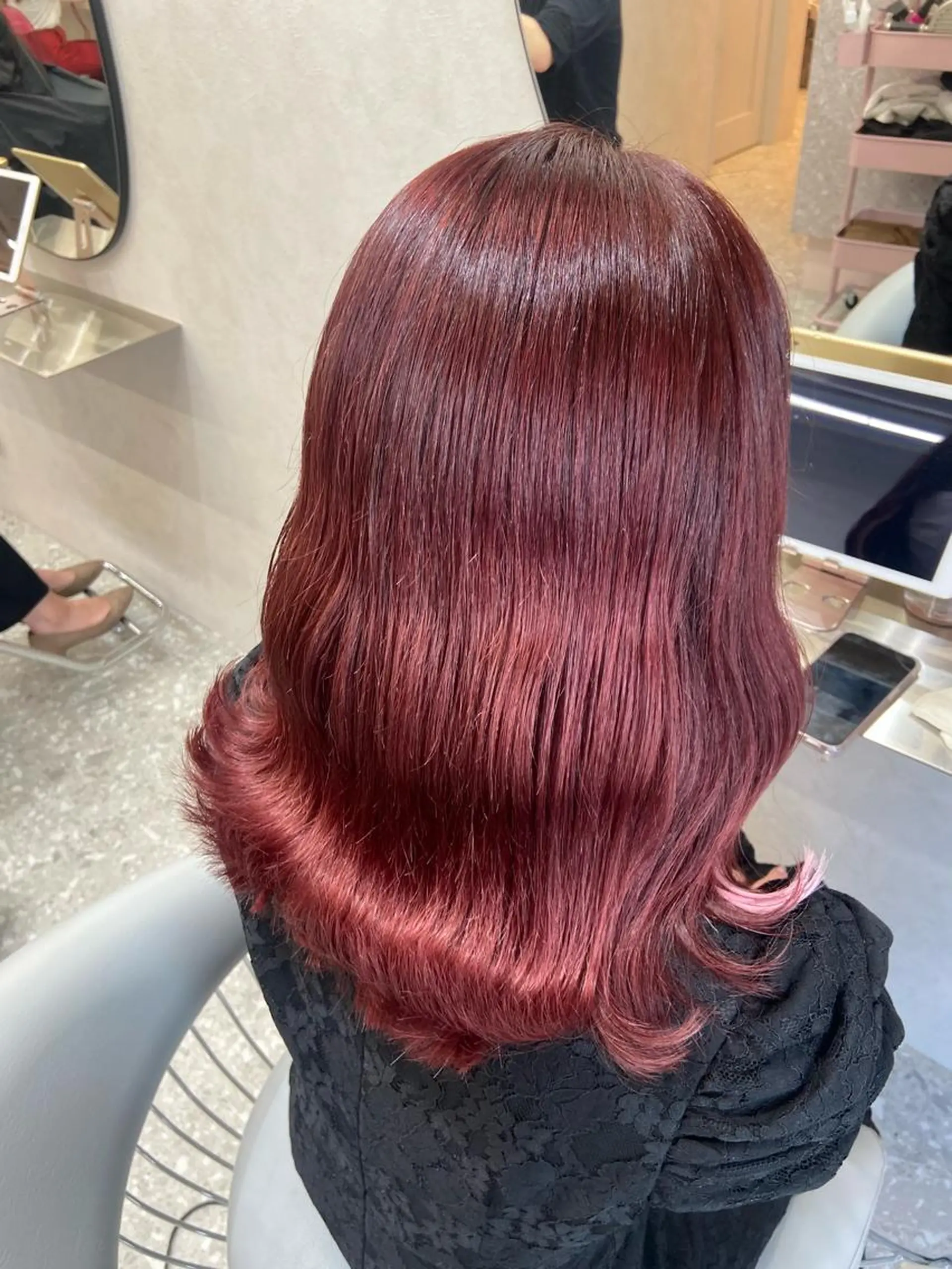 ミディアム カラー 新宿/韓国ヘア 中明度カラー/かやのヘアスタイル