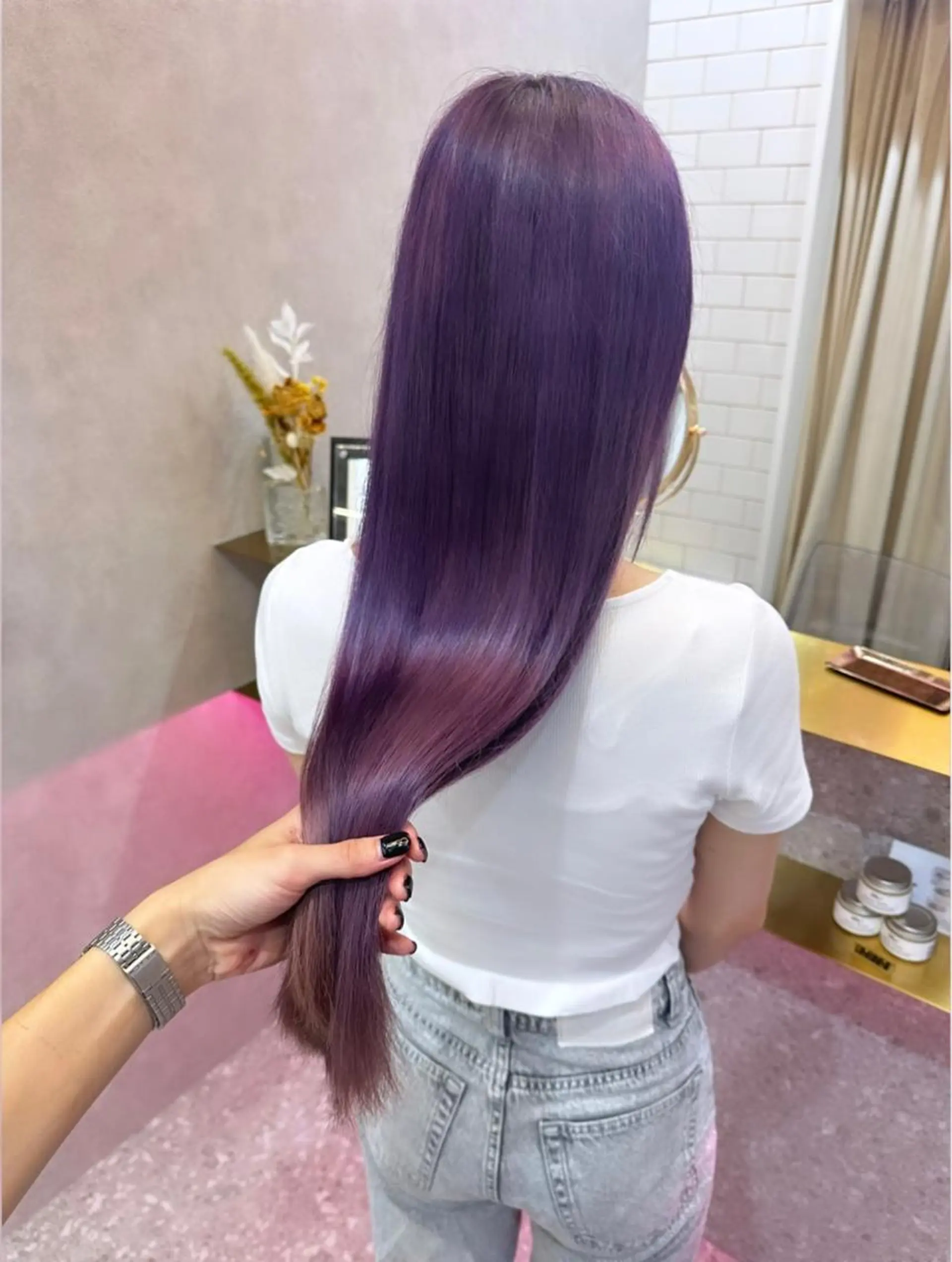 ロング カラー ヘアアレンジ バレイヤージュ ブリーチ ケアブリーチ ダブルカラー グラデーションカラー yuuto🌈 冬の透け感カラーのヘアスタイル