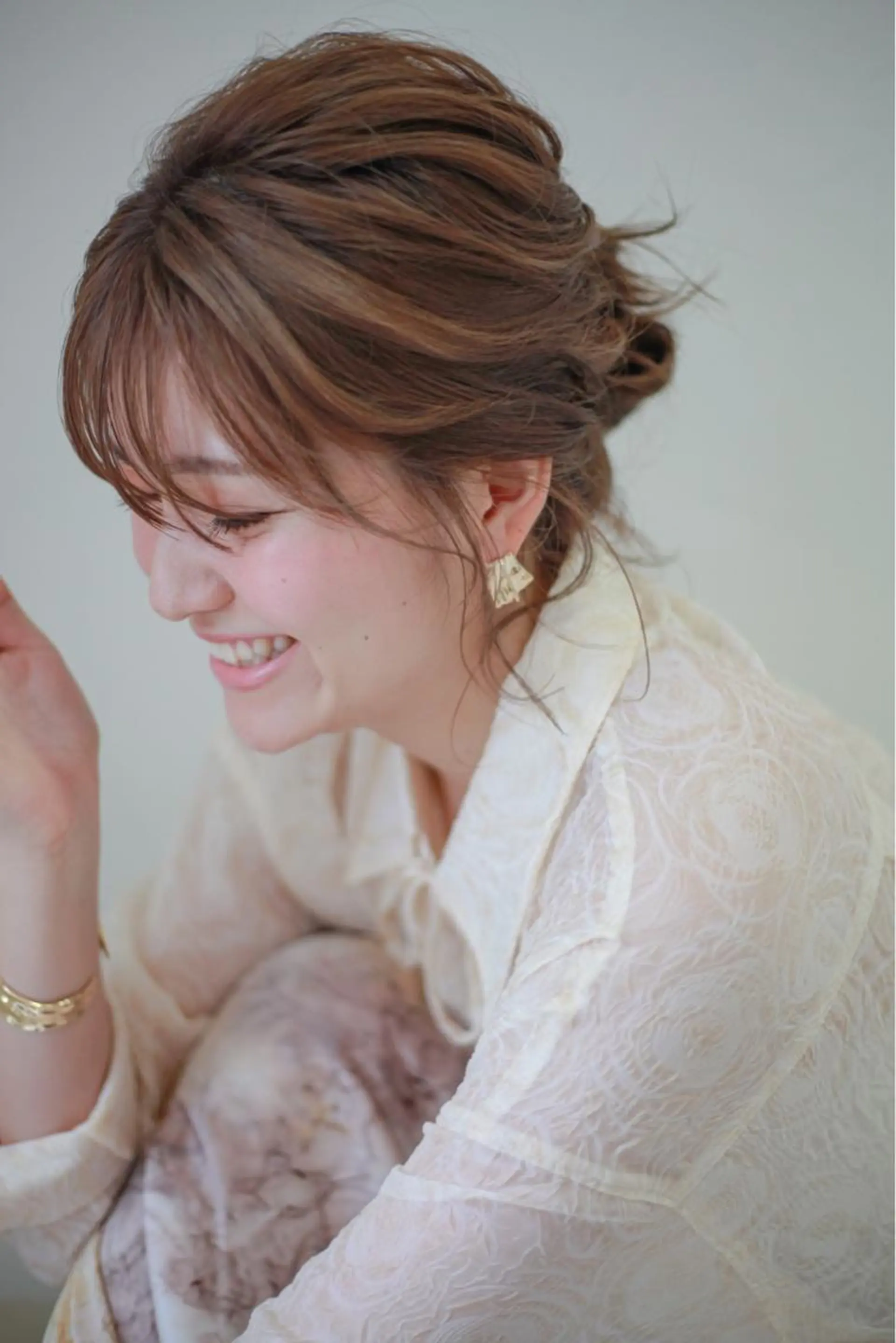 ミディアム シースルーバング mai .のヘアスタイル