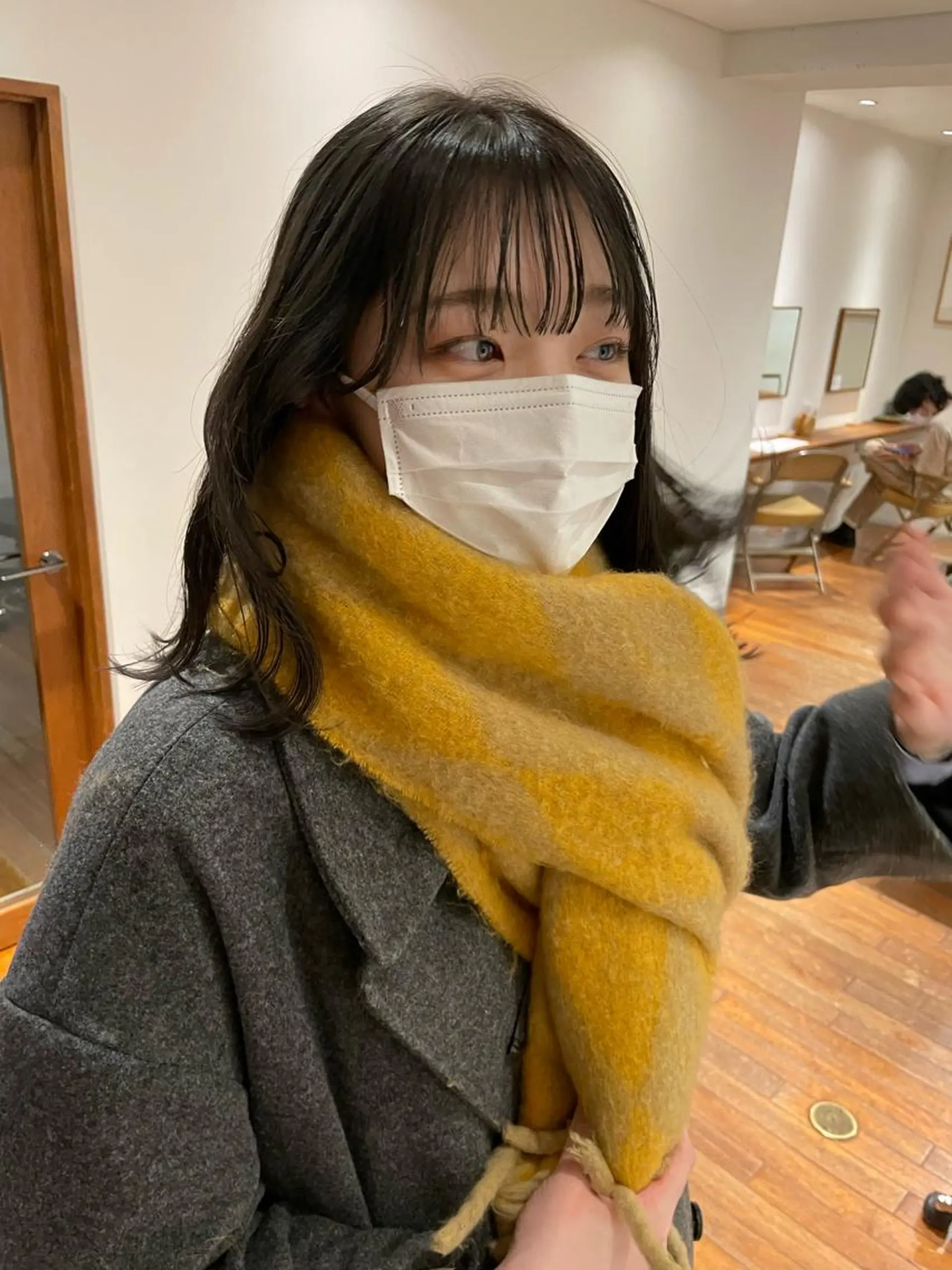 セミロング カラー 小顔レイヤー×コンパ クトボブ/林隆平のヘアスタイル