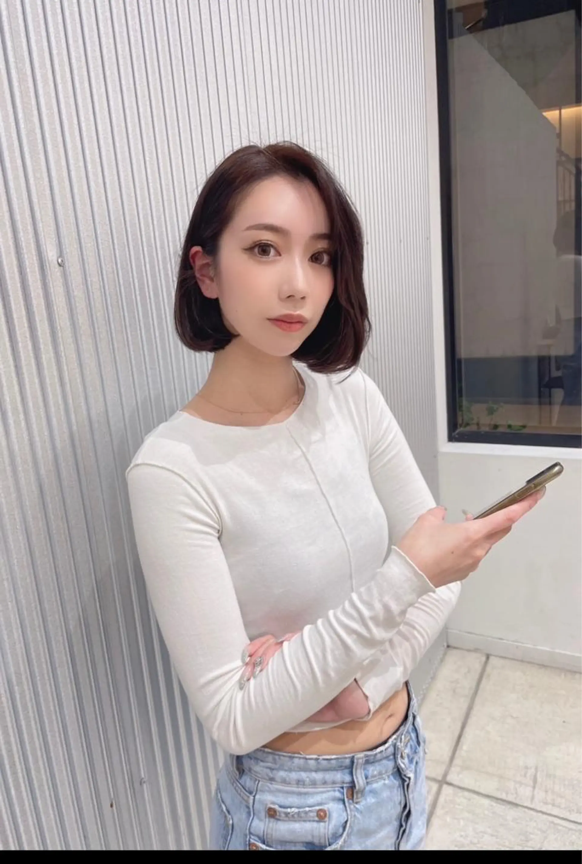 ミディアム カラー 深沢 秀のヘアスタイル