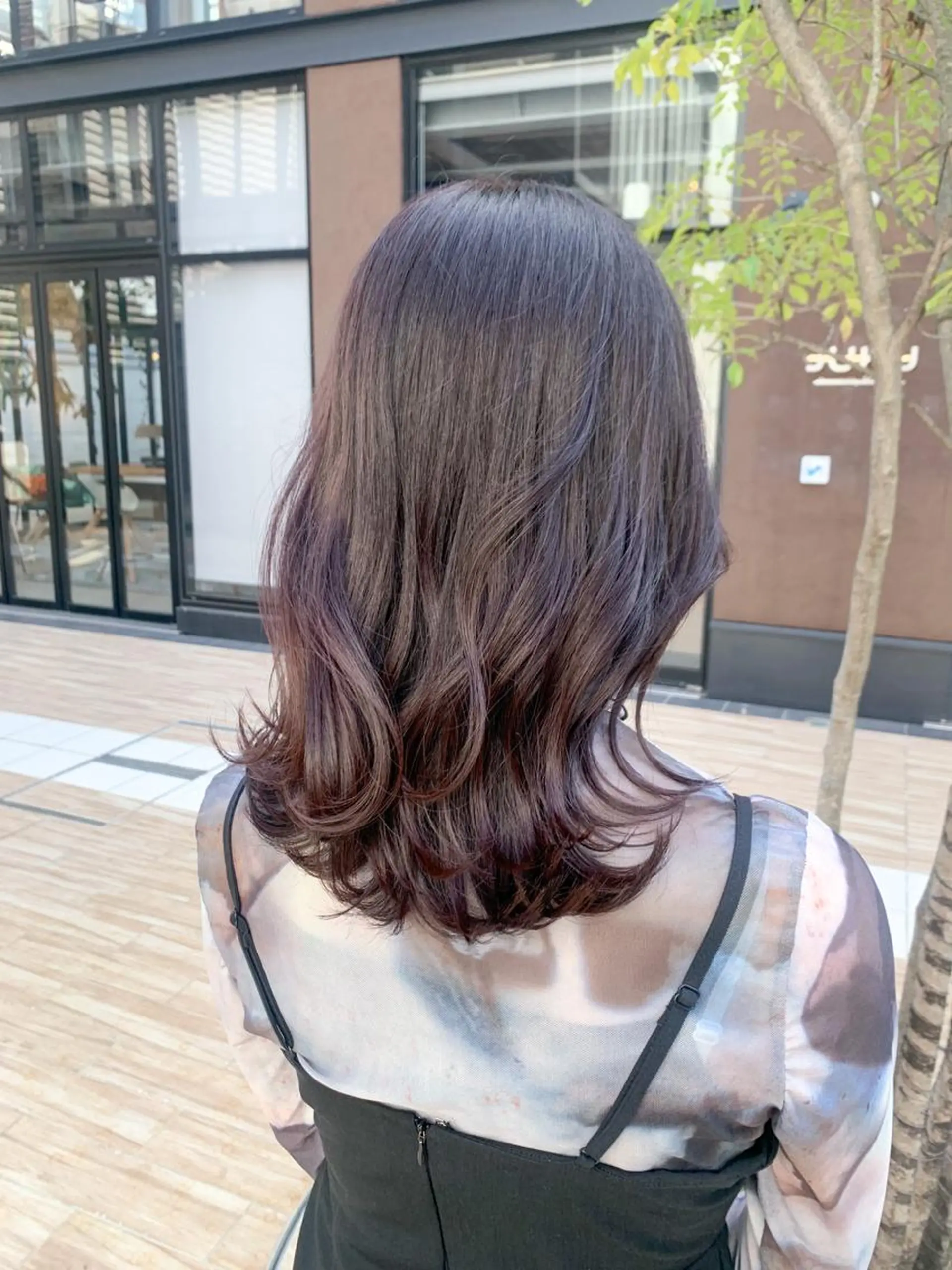 ミディアム カラー ヘアアレンジ カット ヘアカラー トリートメント yuka .のヘアスタイル