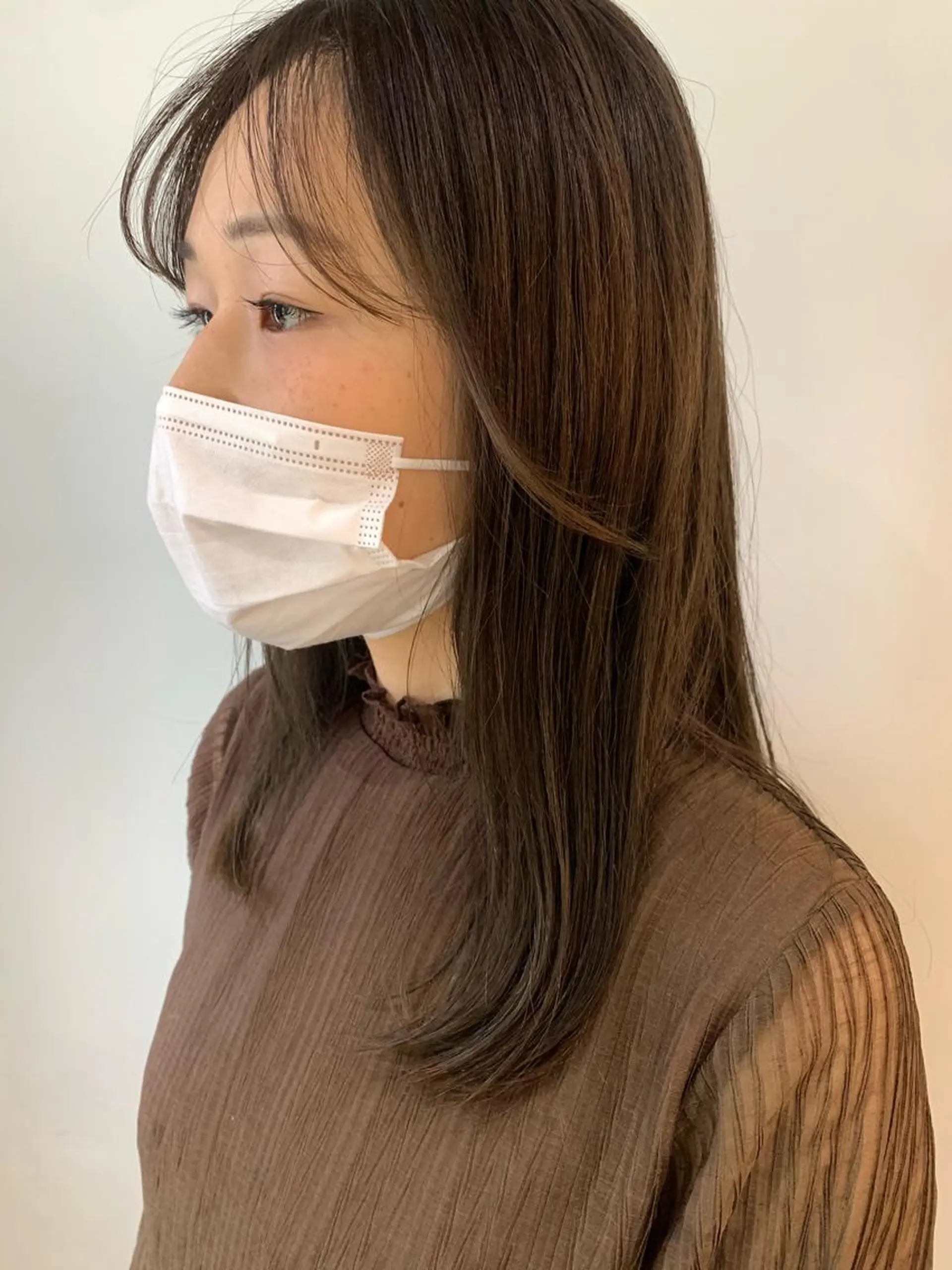 ミディアム カラー ミディアムパーマ /癖毛パーマのヘアスタイル