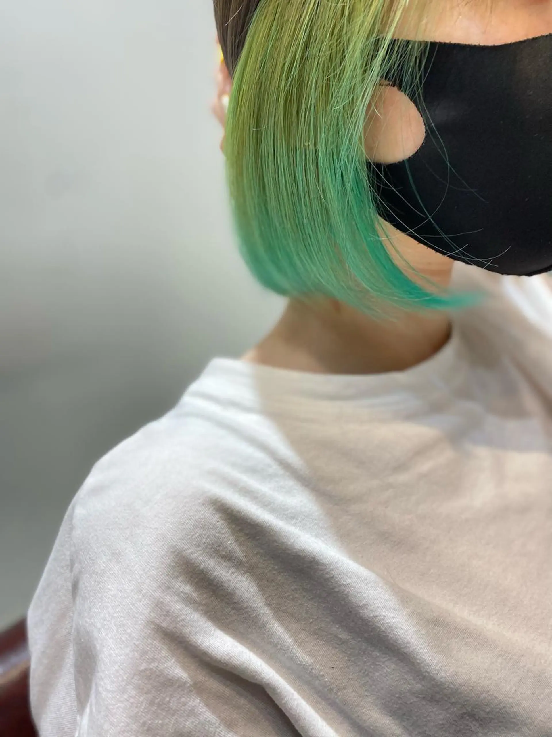 ミディアム カラー インナーカラー ミント ミントグリーン 💎清水隆宏💎 TOPSTYLISTのヘアスタイル