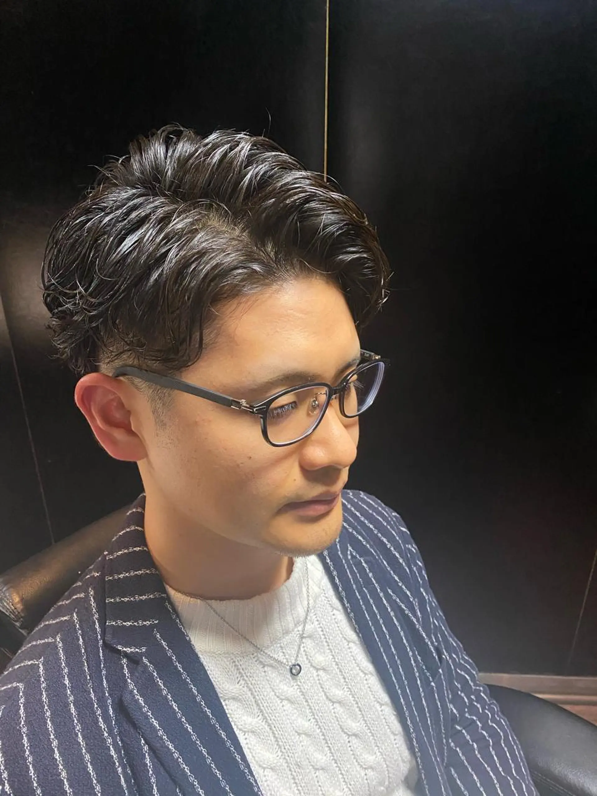 パーマ メンズ プレミアムバーバーヒロ銀座所属・成田 知佳のヘアスタイル