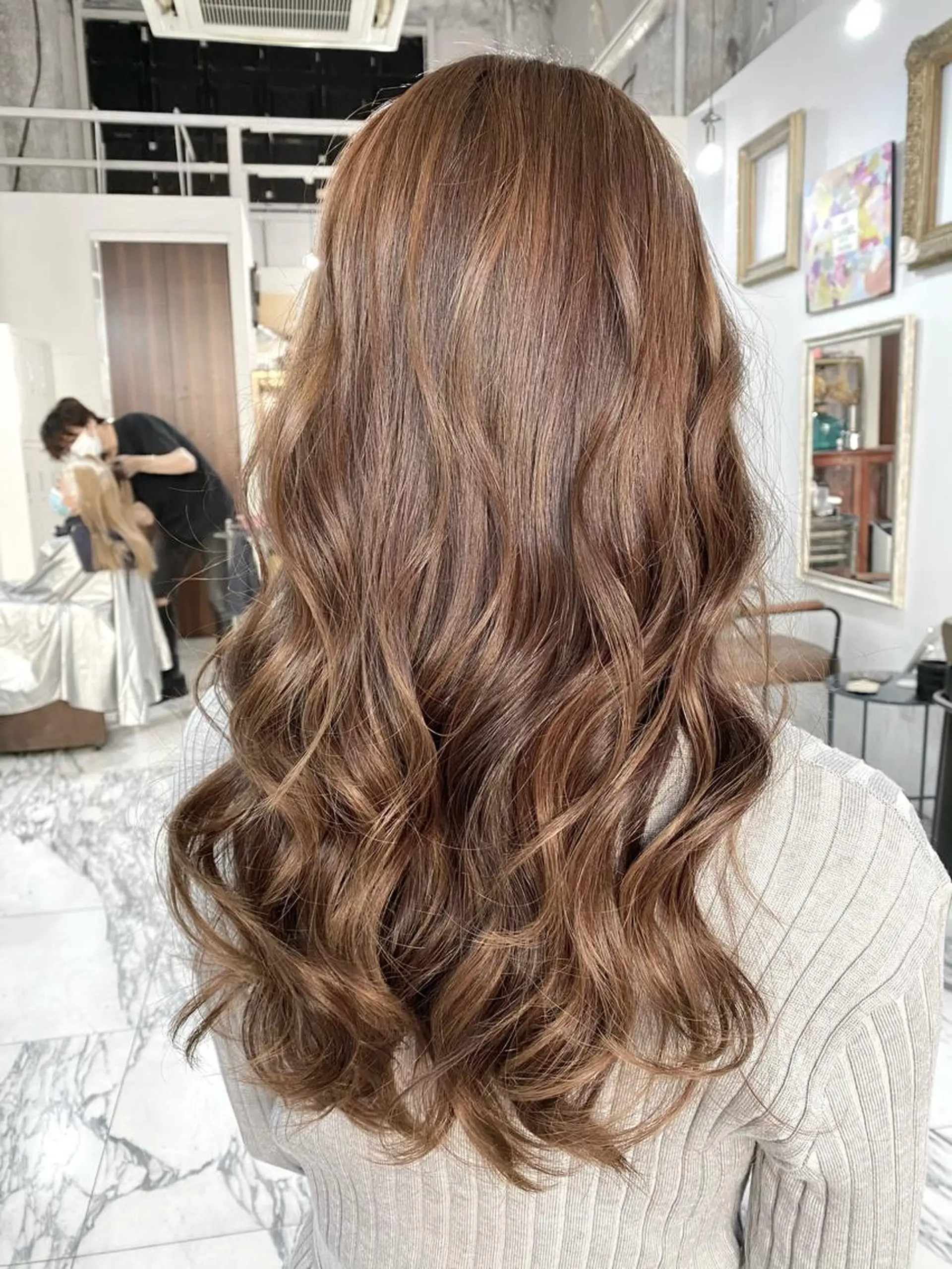 ロング カラー ヘアセット 👑圧倒的カラー👑 佐々木祐希のヘアスタイル