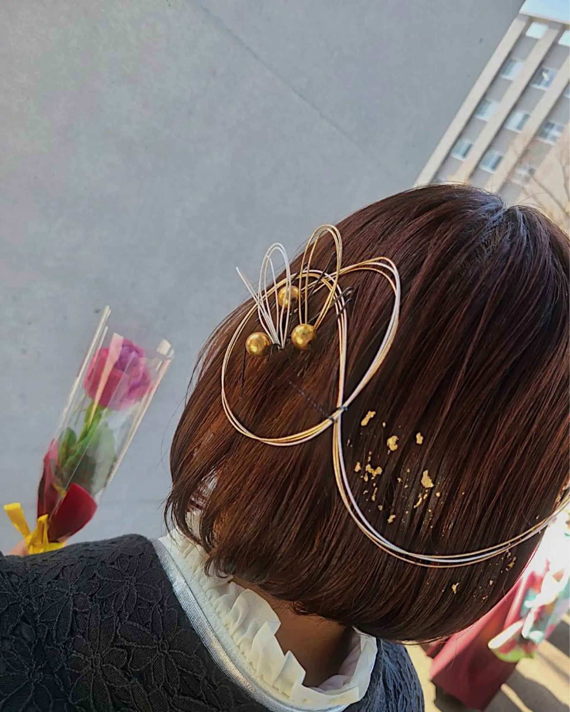 ミディアム ヘアアレンジ ヘアセット KANA カナのマツエク・マツパデザイン