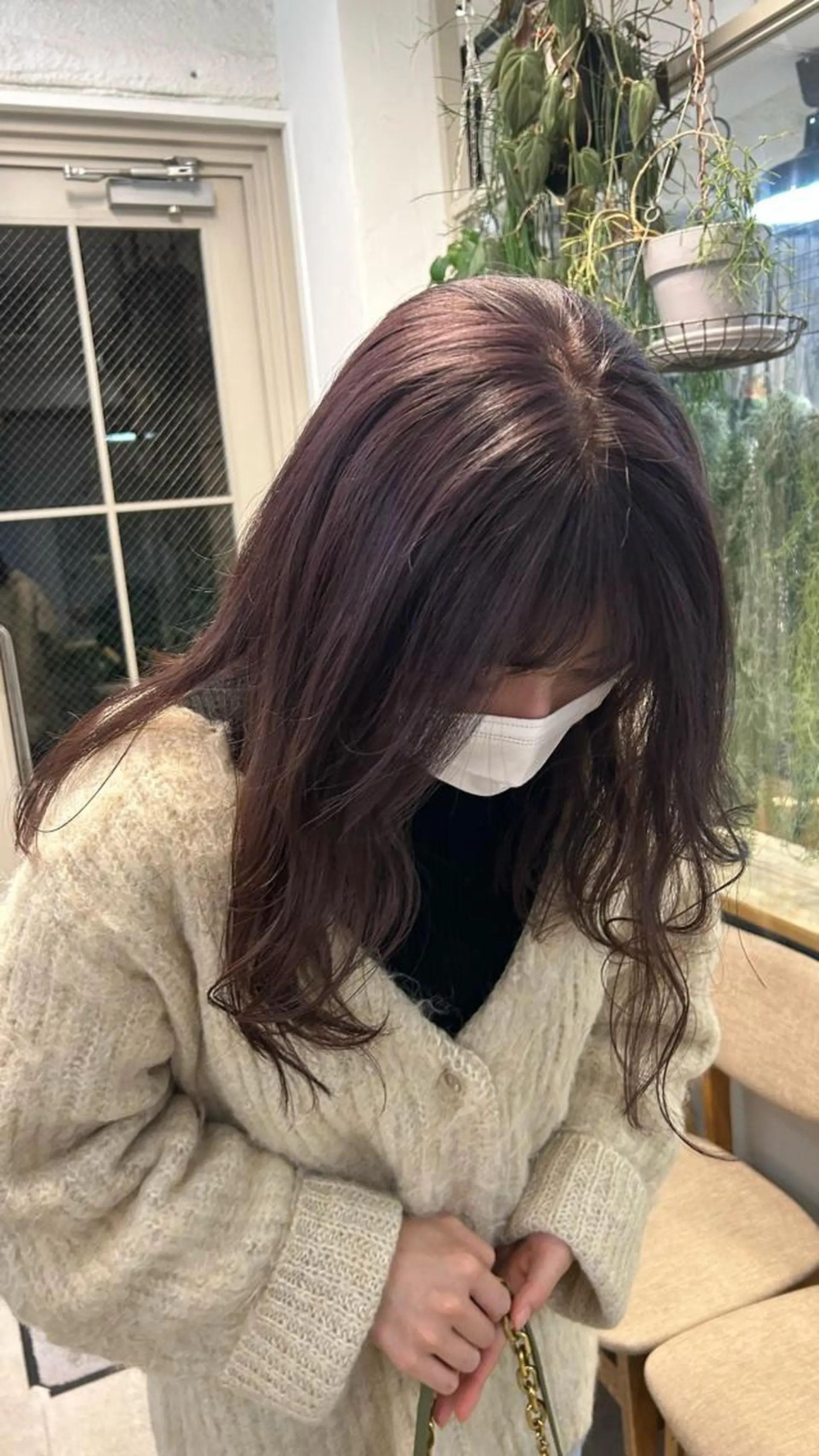 ロング カラー グレージュ ラベンダーカラー ラベンダーグレージュ ラベンダーグレー ヘアカラー じゅわっと暖色カラー 🍊Moemiのヘアスタイル