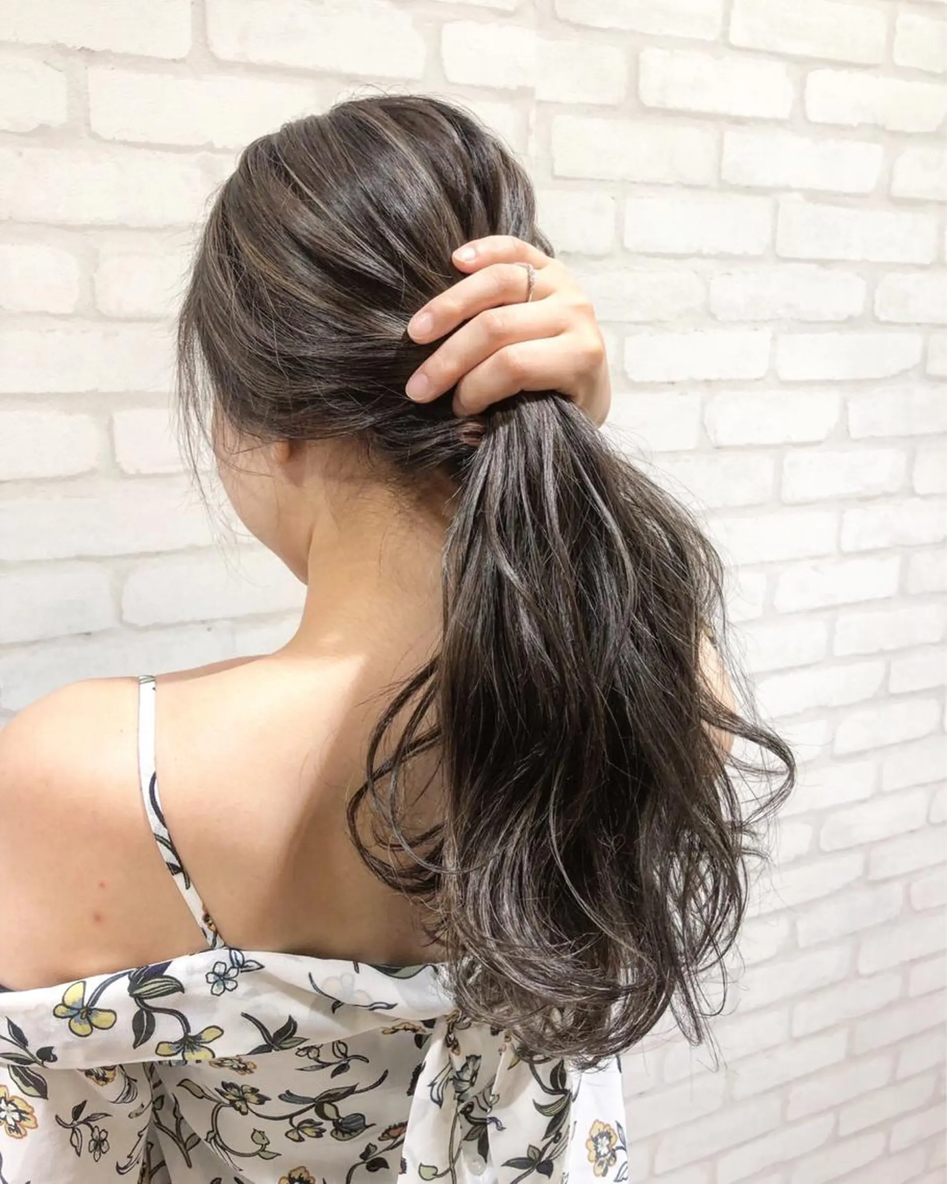 ロング カラー グレージュ ハイライトカラー ハイライト ヘアカラー ✨レイヤーお任せ✨ 林有里子のヘアスタイル