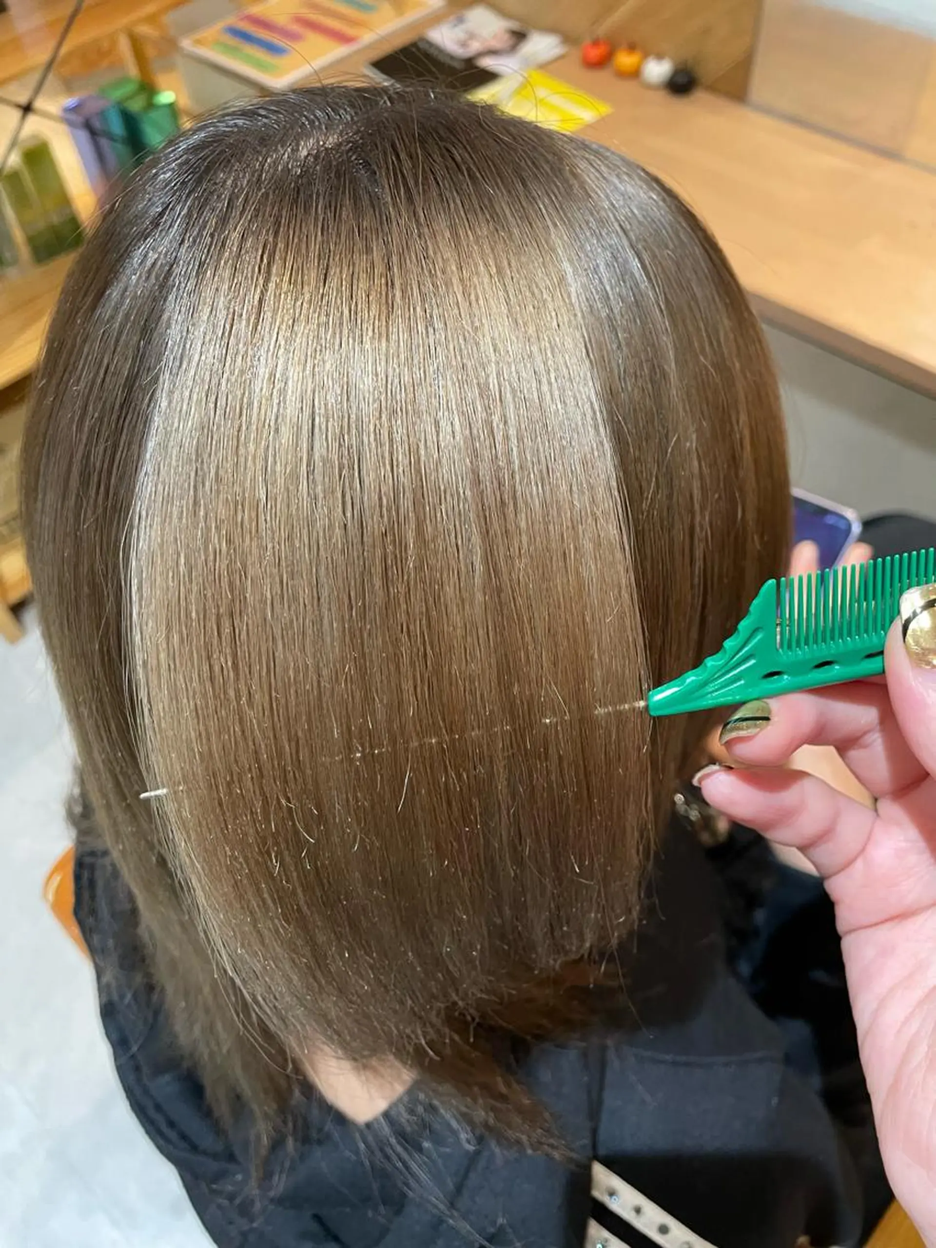 ミディアム ヘアカラー 中田 サヤカのヘアスタイル