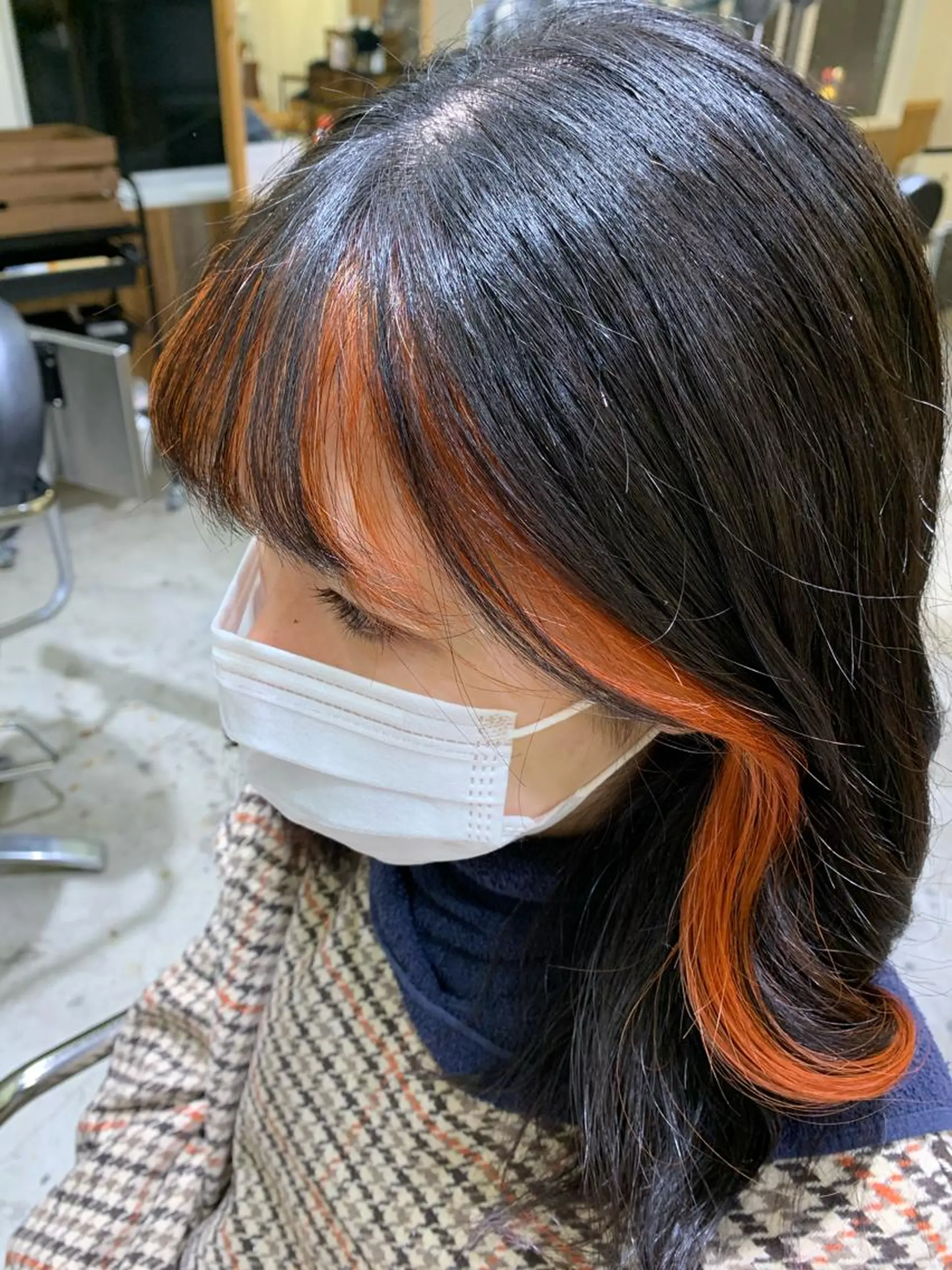 ミディアム カラー ヘアアレンジ メンズ ネイル ミストバング  フェイスフレーミング カット ヘアカラー Sia中野新橋 『JUNYA』のヘアスタイル