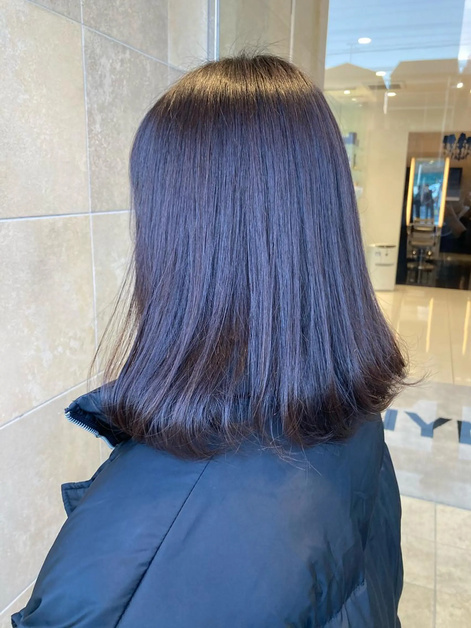 ミディアム カラー アクアカラー 田中 あかねのヘアスタイル