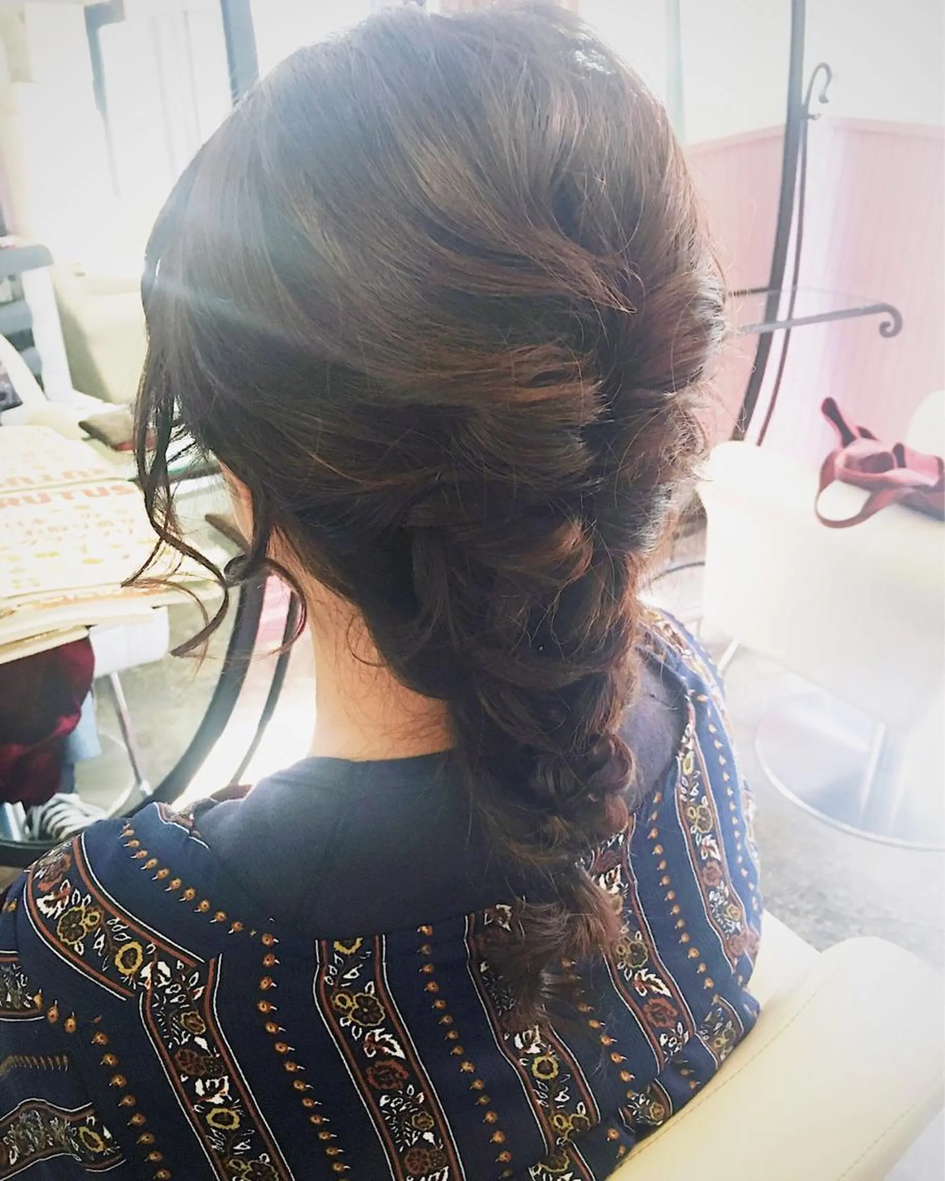 セミロング カラー パーマ ヘアアレンジ ヘアセット 表参道Lise おおいしおりのヘアスタイル