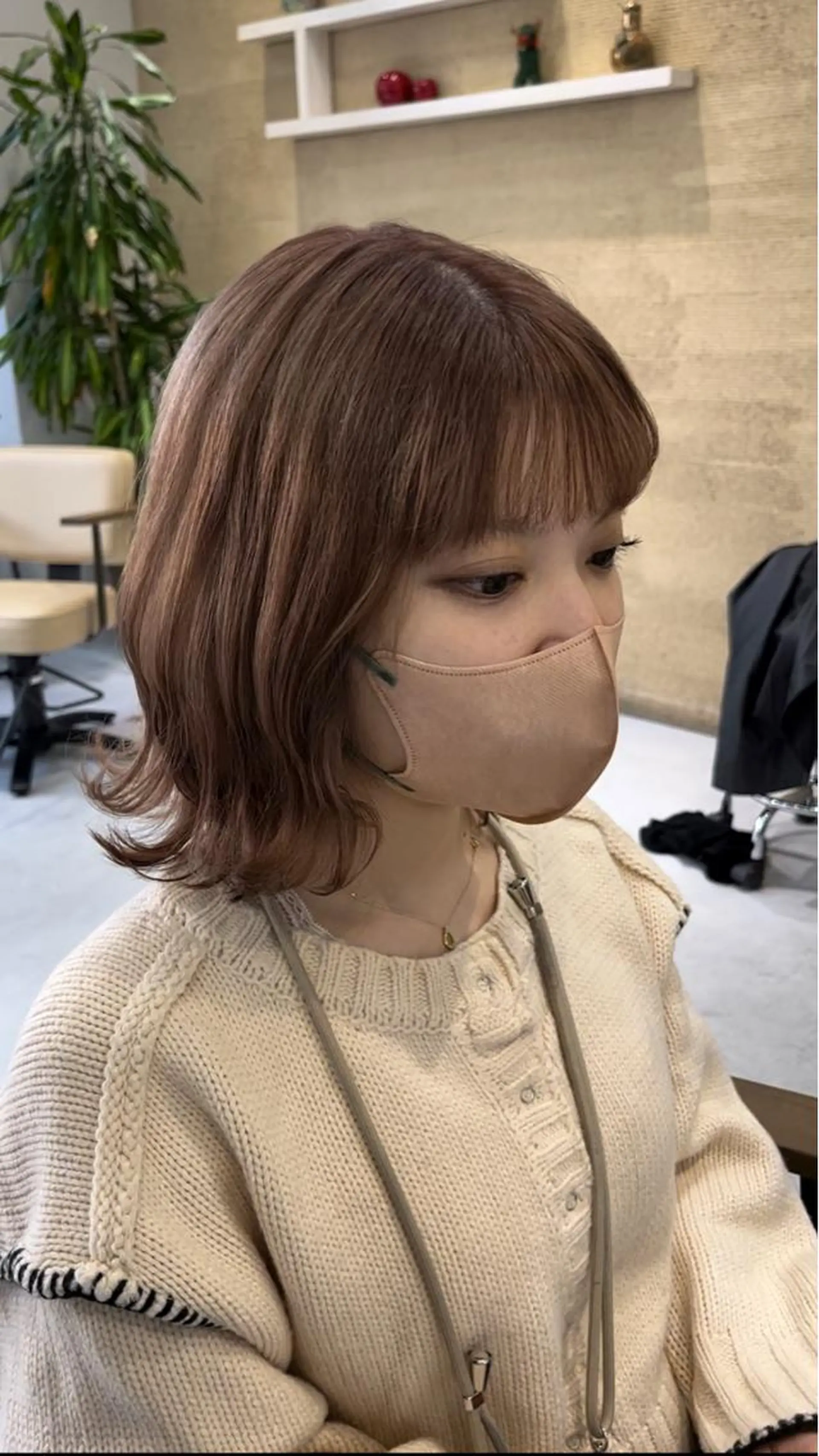 ミディアム 縮毛矯正/髪質改善/ 斉藤春のヘアスタイル