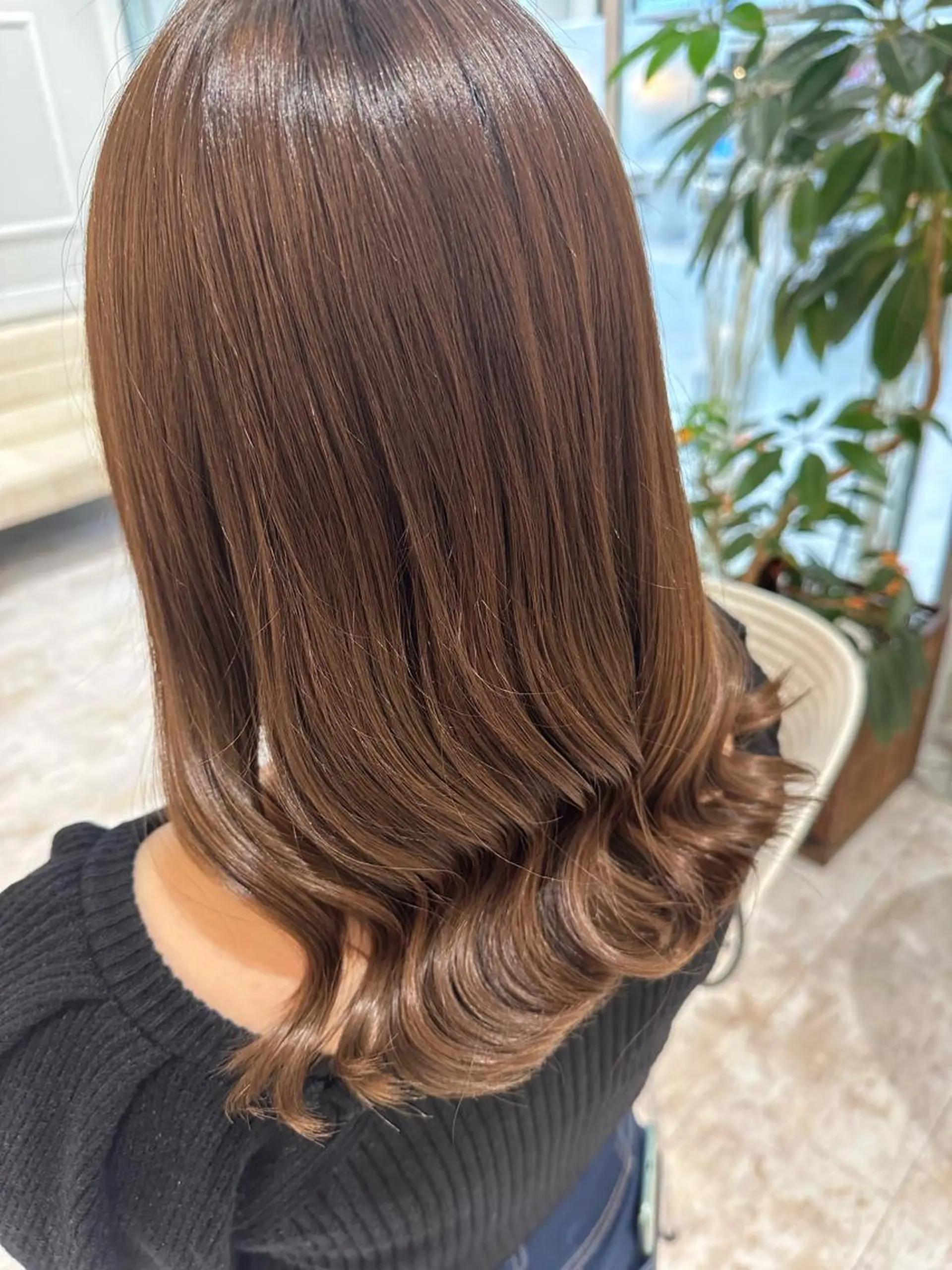 セミロング カラー エクステ♡ヘアメ 内村麻衣のヘアスタイル