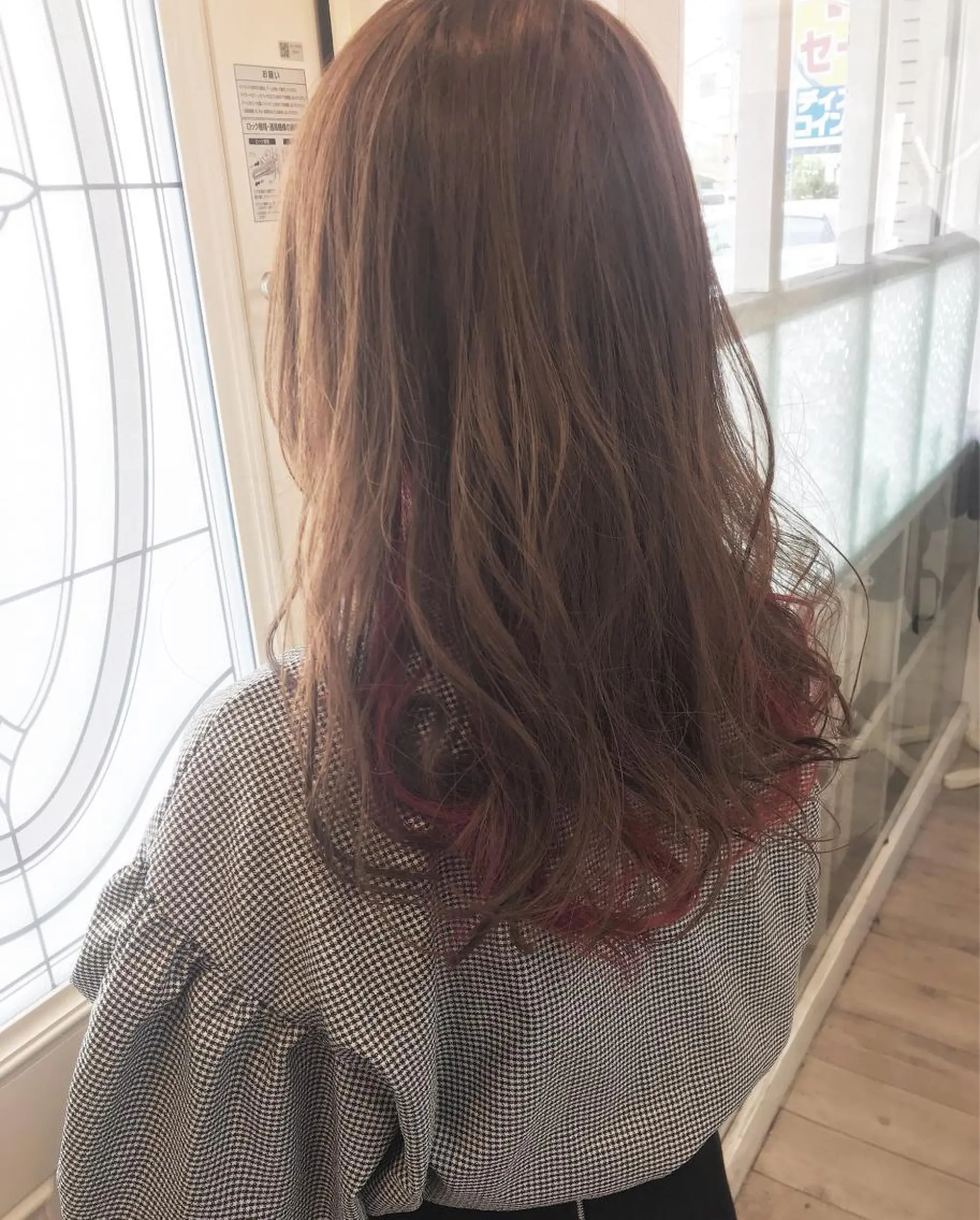 ロング カラー ヘアアレンジ Blink Remit hair明野店所属・秋月 亜耶のヘアスタイル
