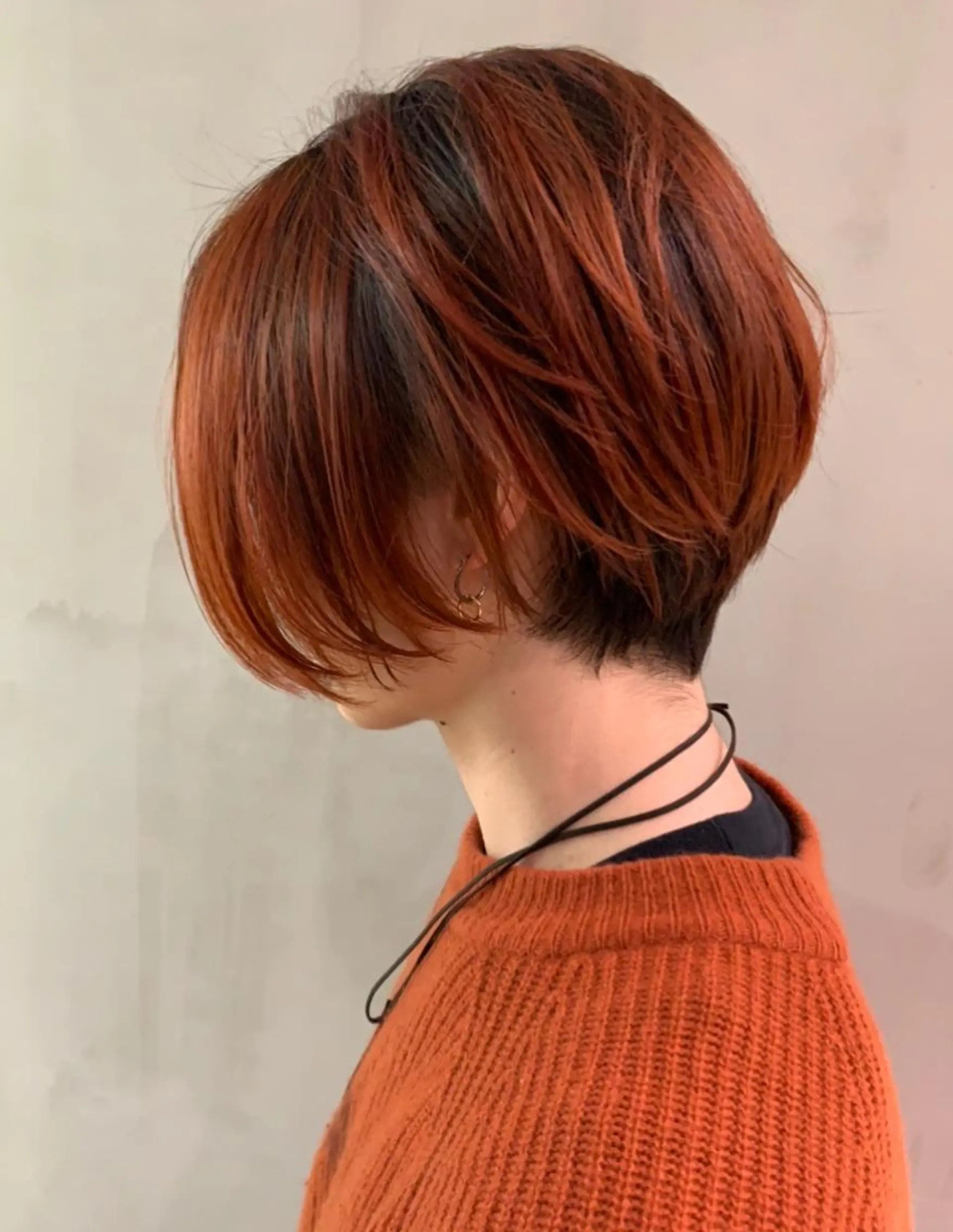 ショート カラー オレンジ レッドカラー River,Land所属・yui .のヘアスタイル