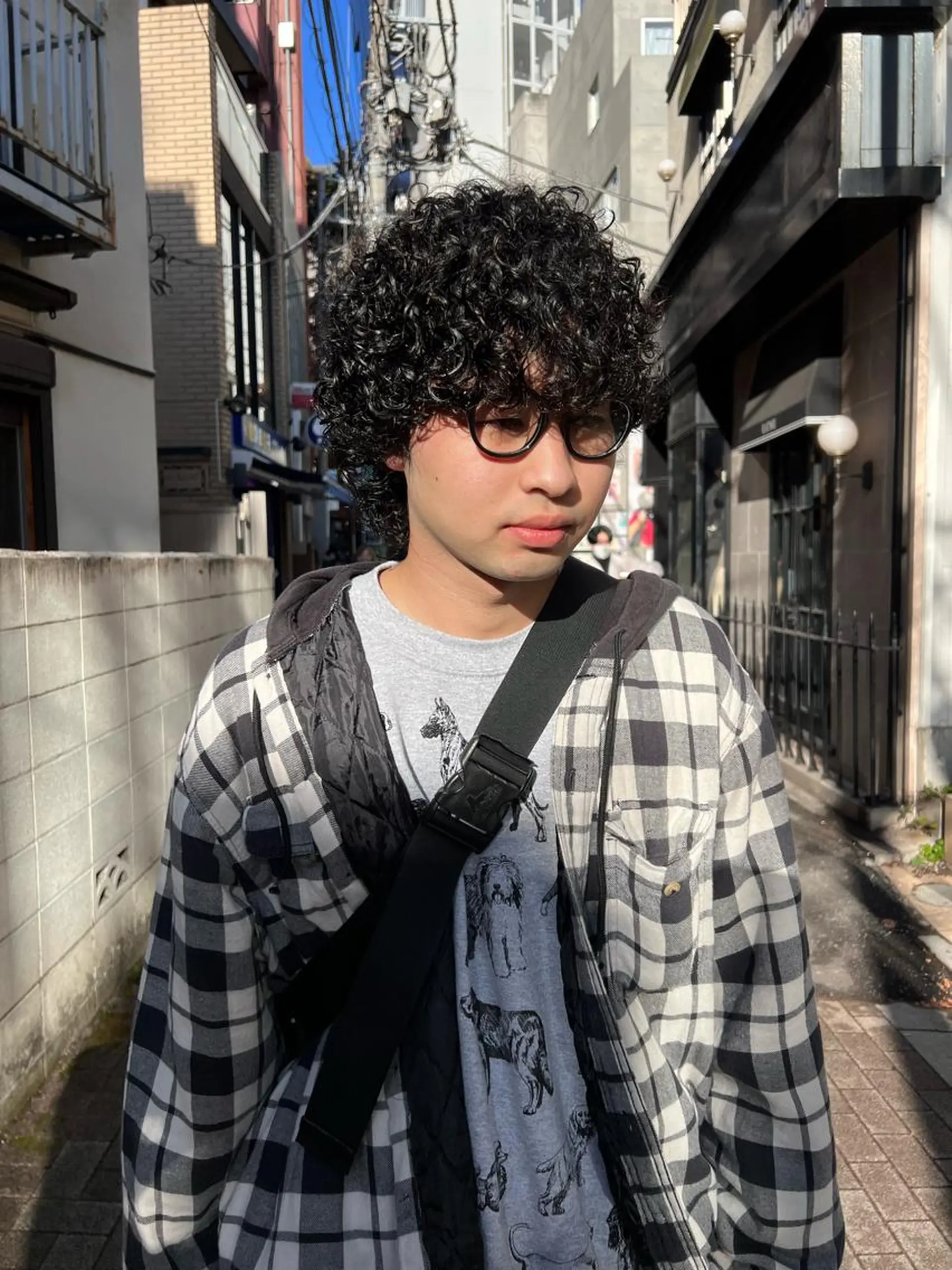 セミロング パーマ メンズ カット パーマ メンズスタイリスト リュウジのヘアスタイル