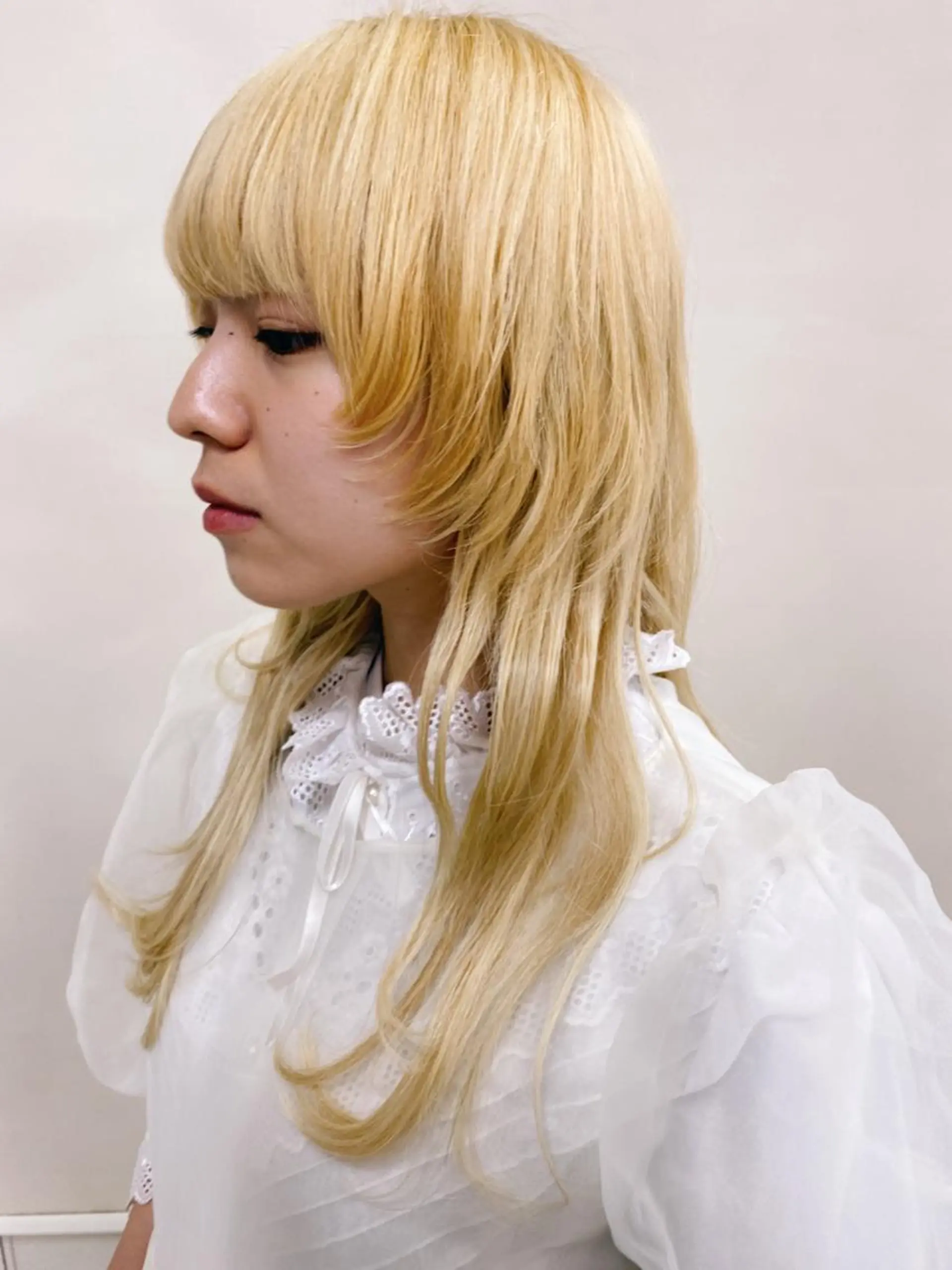 ミディアム カラー ヘアアレンジ カット エクステ レイヤーウルフ エクステ磯部のヘアスタイル