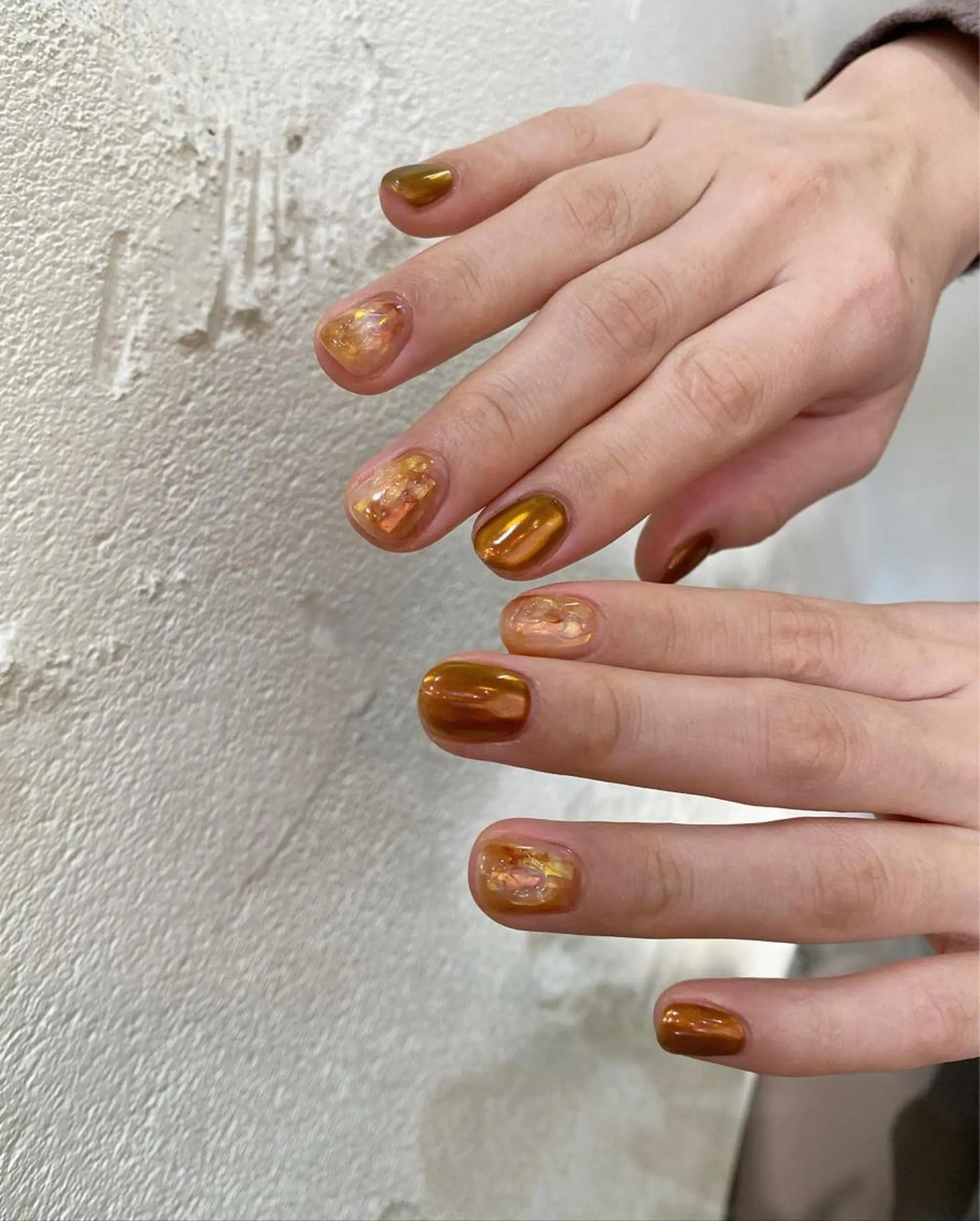 ネイル オレンジ 春ネイル nable.所属・栗林 実莉のネイルデザイン