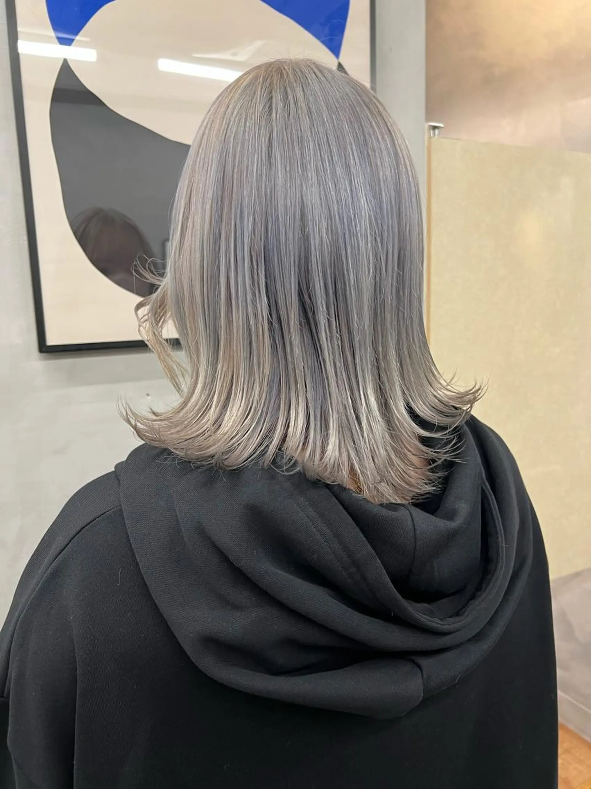 ミディアム カラー 垢抜けハイトーン×ブ ロウリストAZUKIのヘアスタイル