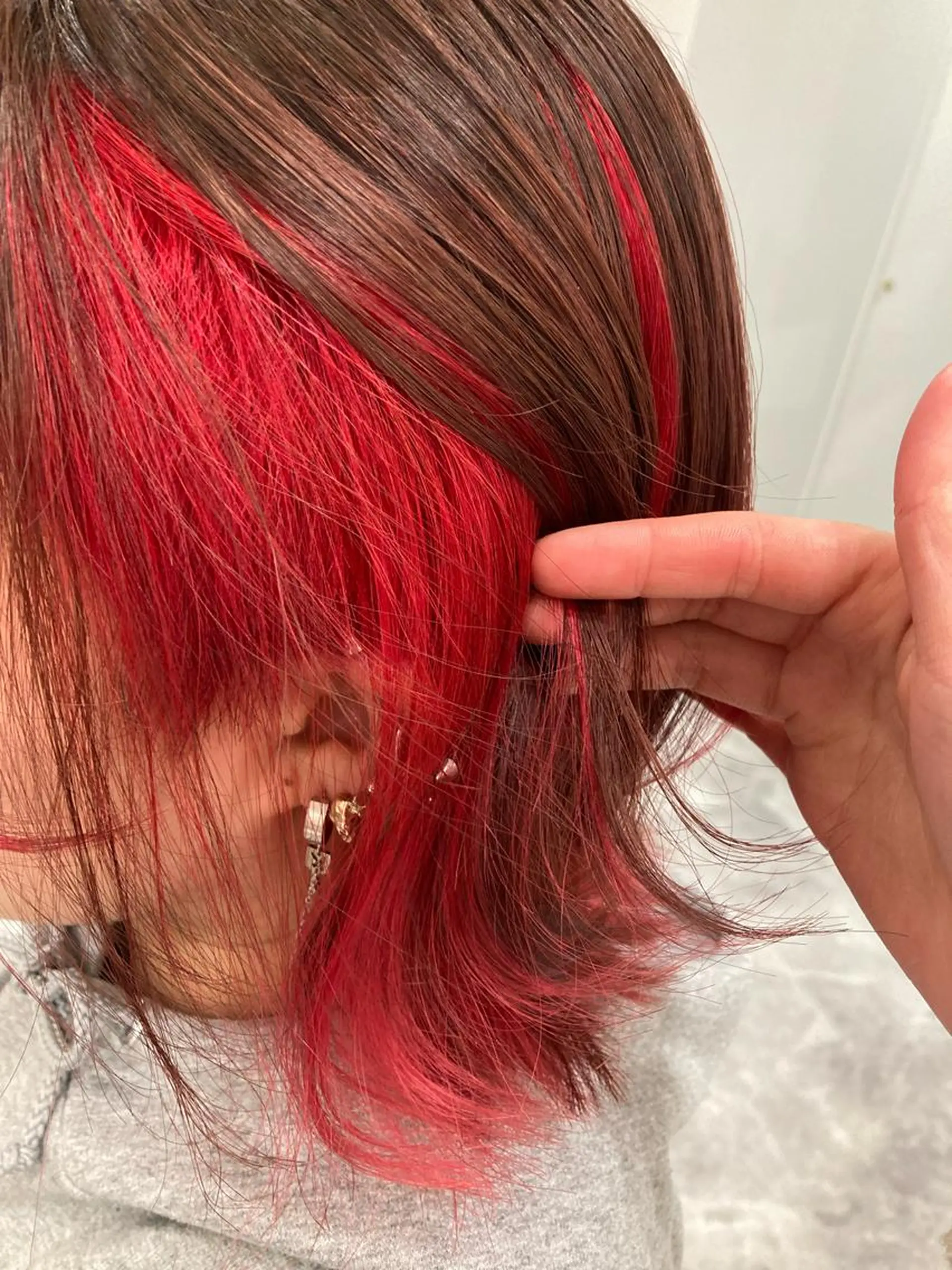 ミディアム カラー レッドカラー SHIAN八王子店 仁香𓂃 𓈒𓏸のヘアスタイル