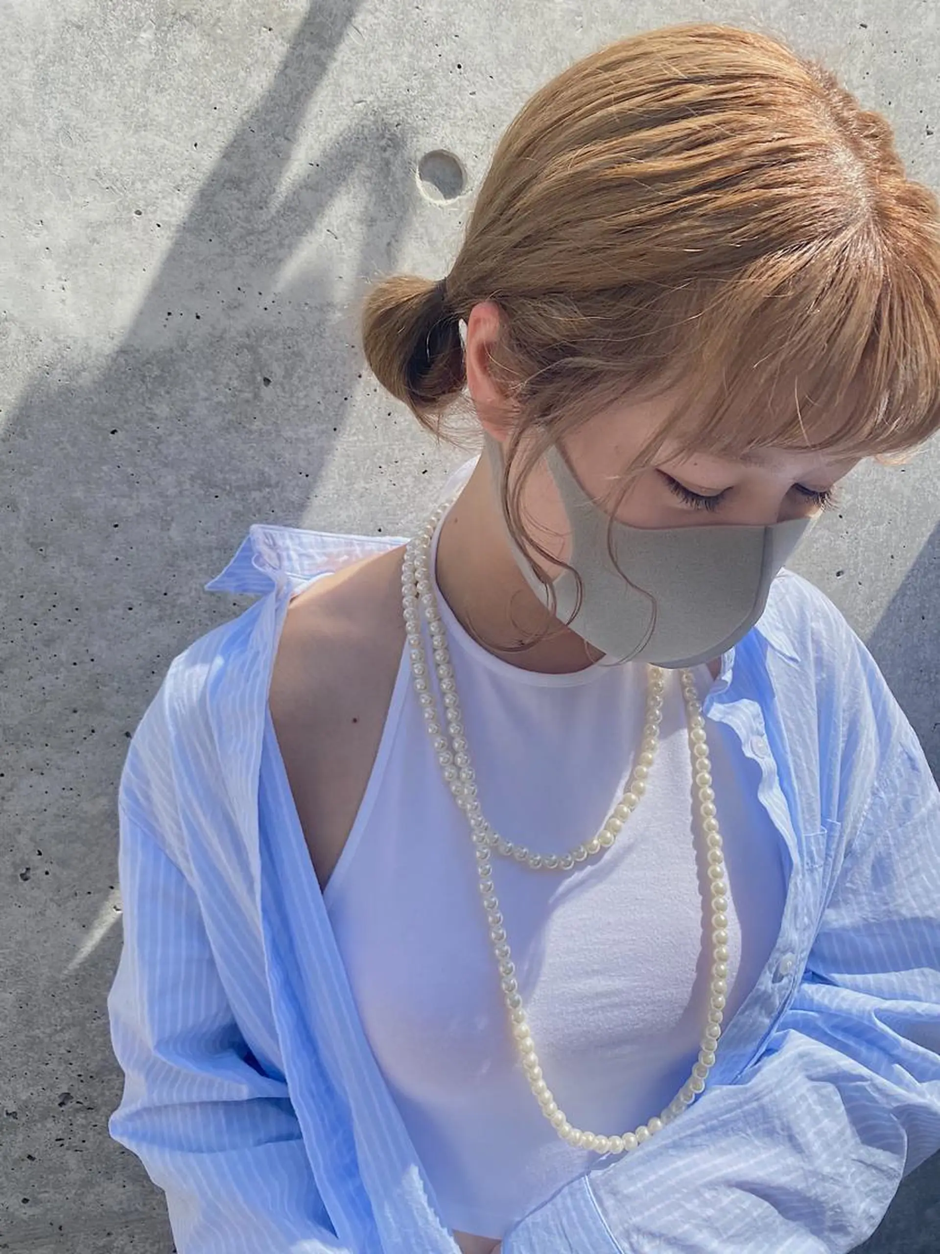 ミディアム カラー ヘアアレンジ 🧡梅田ハイトーン カラー🧡runaのヘアスタイル