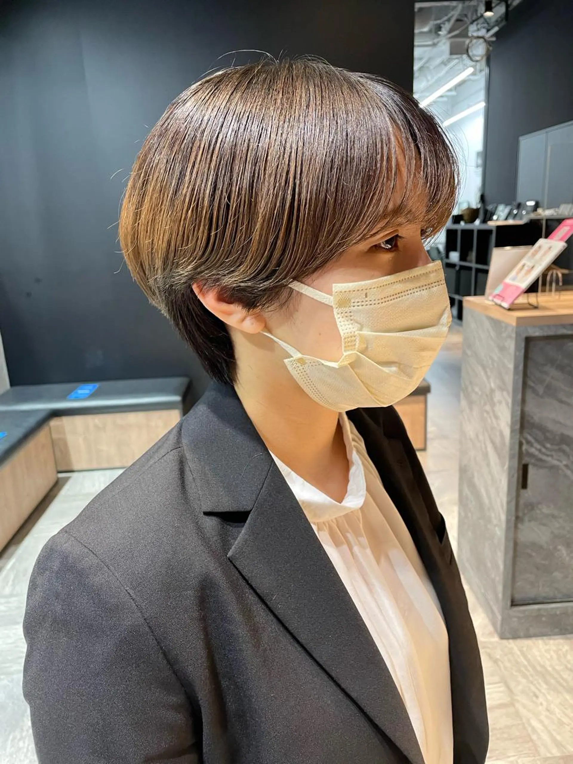 ショート ショートボブ ボブ ショートヘア レイヤー/ショート透 明感カラー/西田祐賀のヘアスタイル