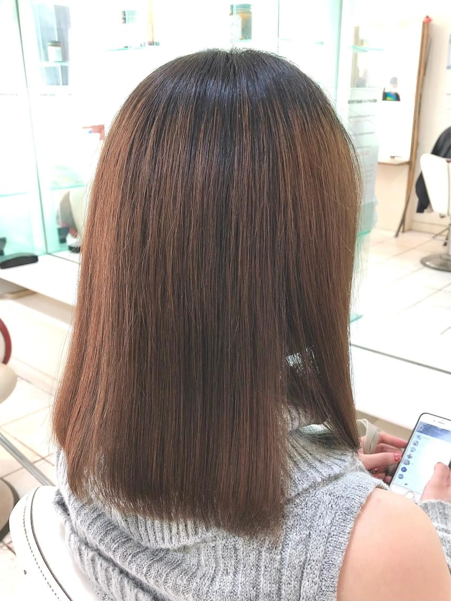 ミディアム 保住 亮太のヘアスタイル