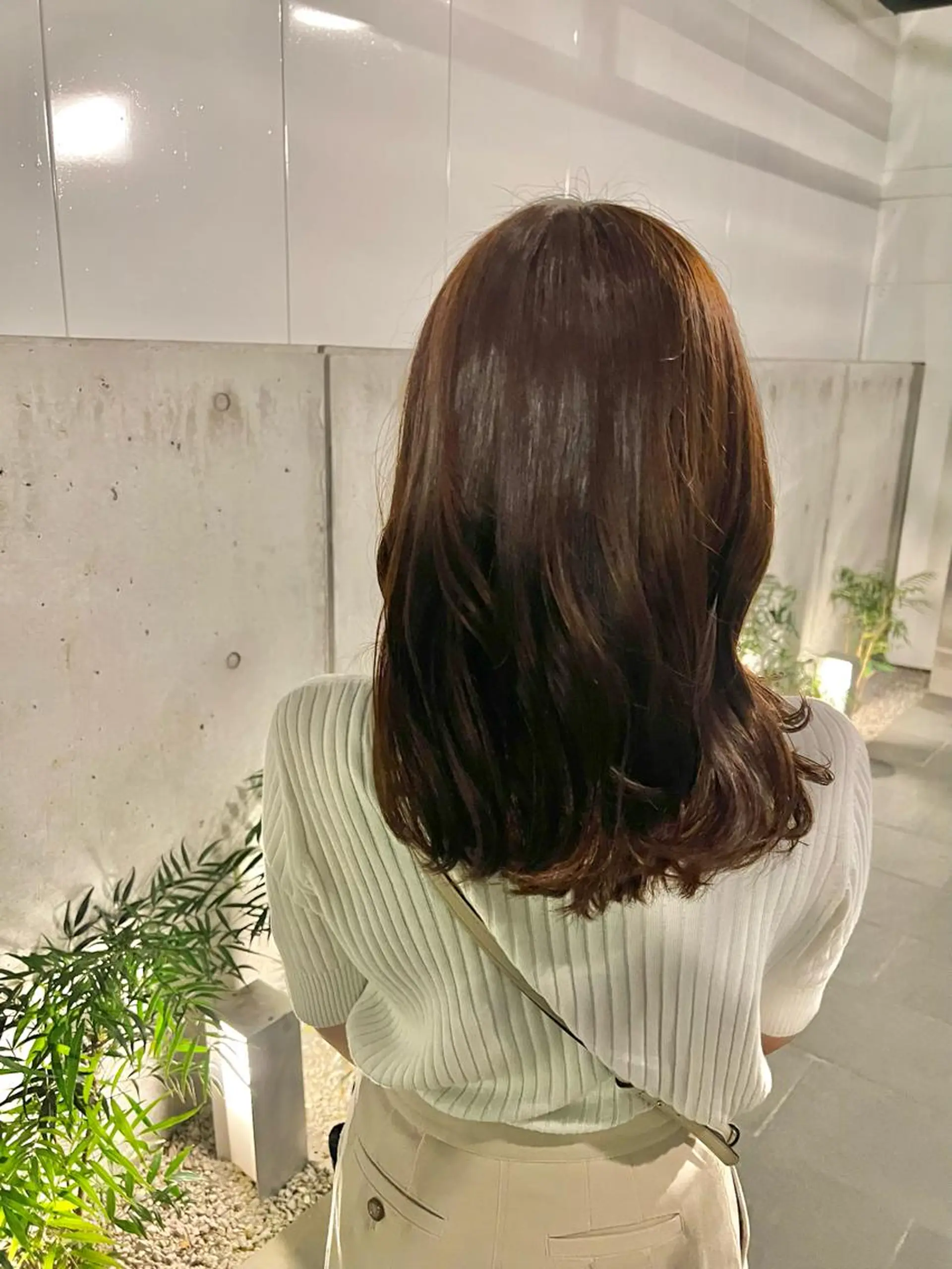 セミロング 顔周りカット 韓国風ヘア mee.所属・透明感カラー /あづき⭐️のヘアスタイル