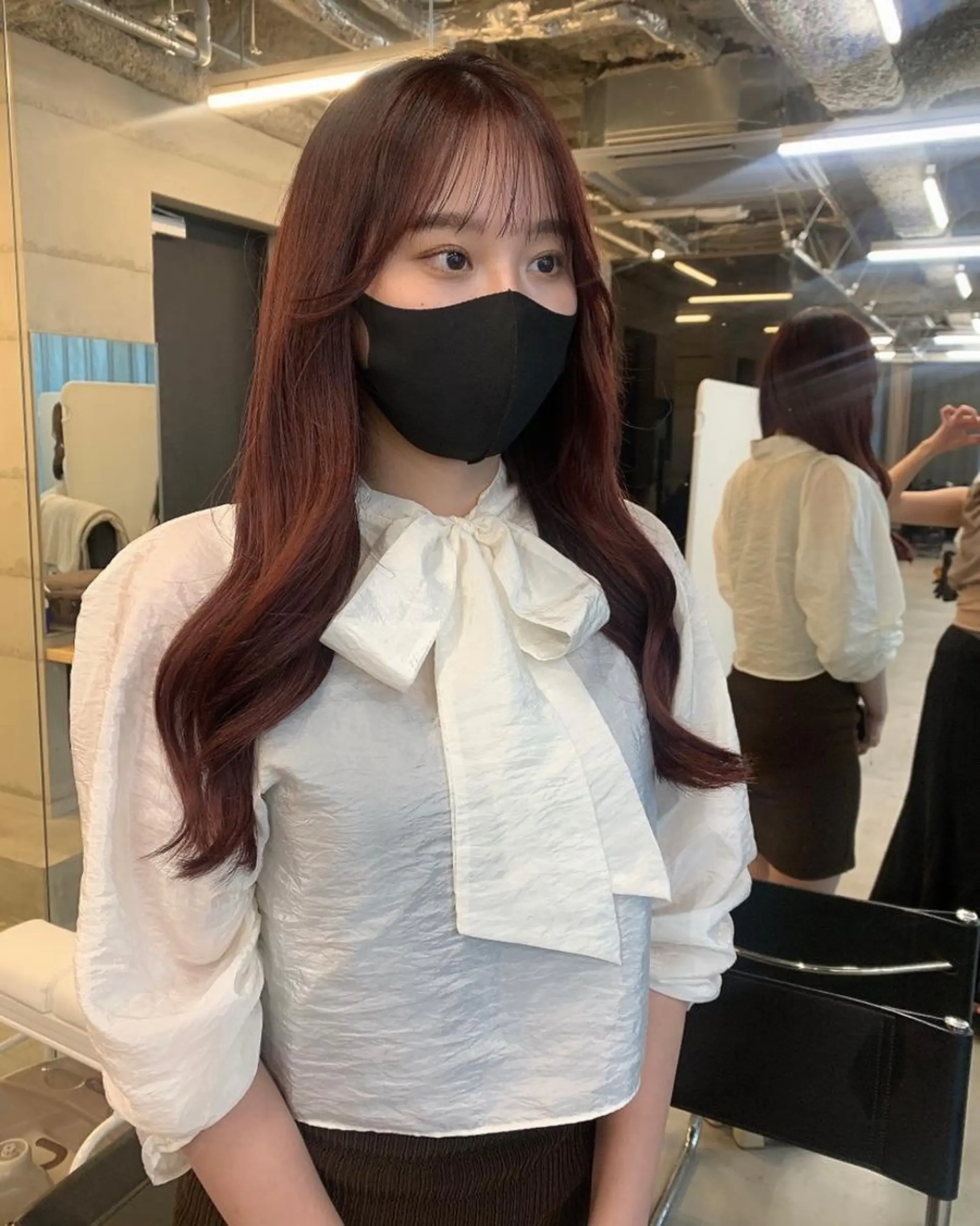 セミロング カラー 透明感/オリーブ/ グレージュ/YUKAのヘアスタイル