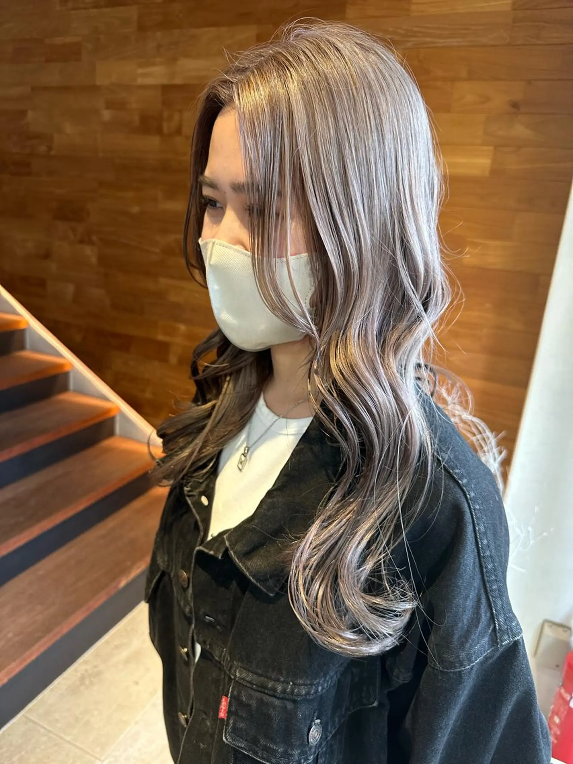 ロング ヘアカラー トリートメント Null 表参道所属・岩下昂世/ ハイトーン/デザインのヘアスタイル